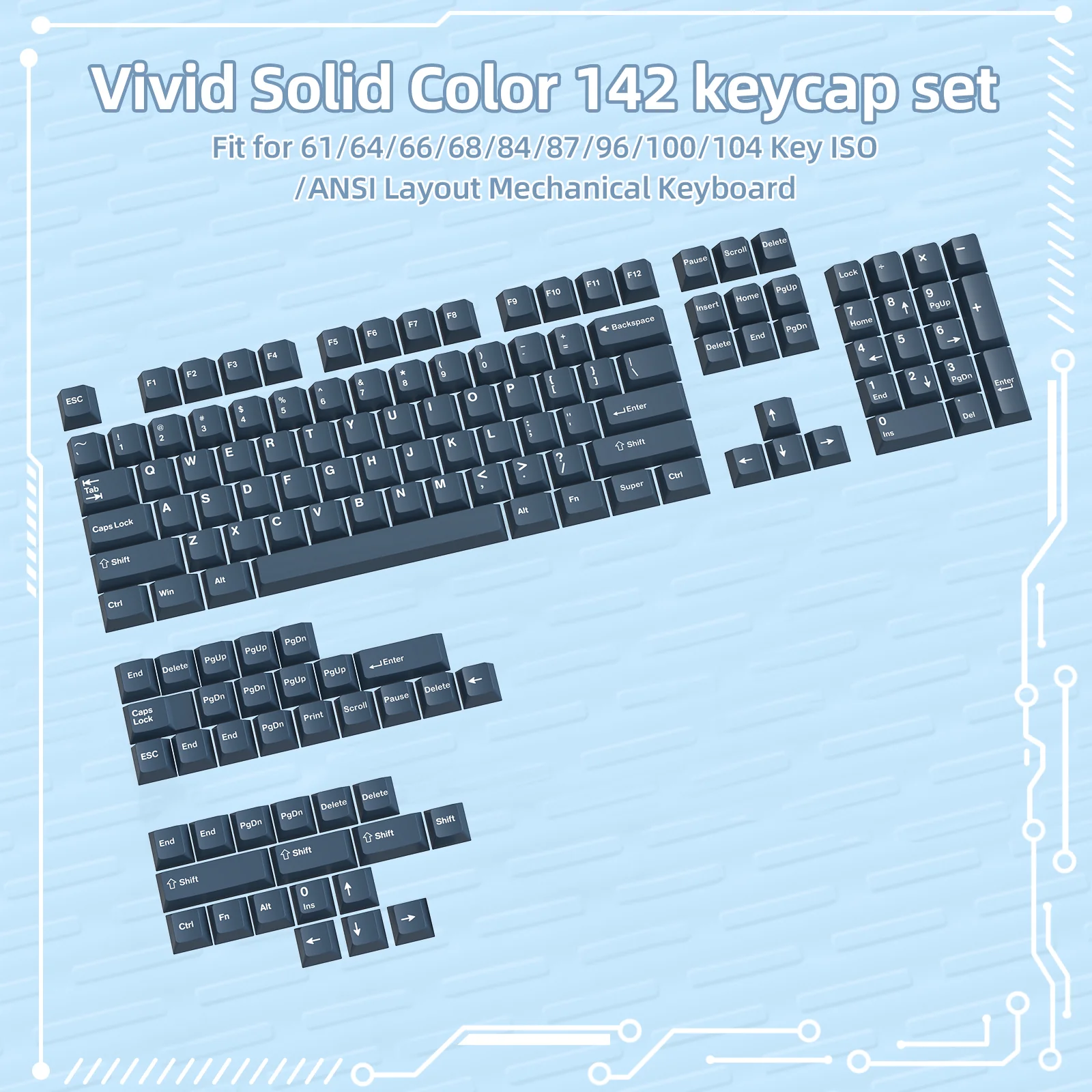ATTACK SHARK PBT Keycaps Full Keycap Set 14 ATTACK SHARK PBT Keycaps Full Keycap Set