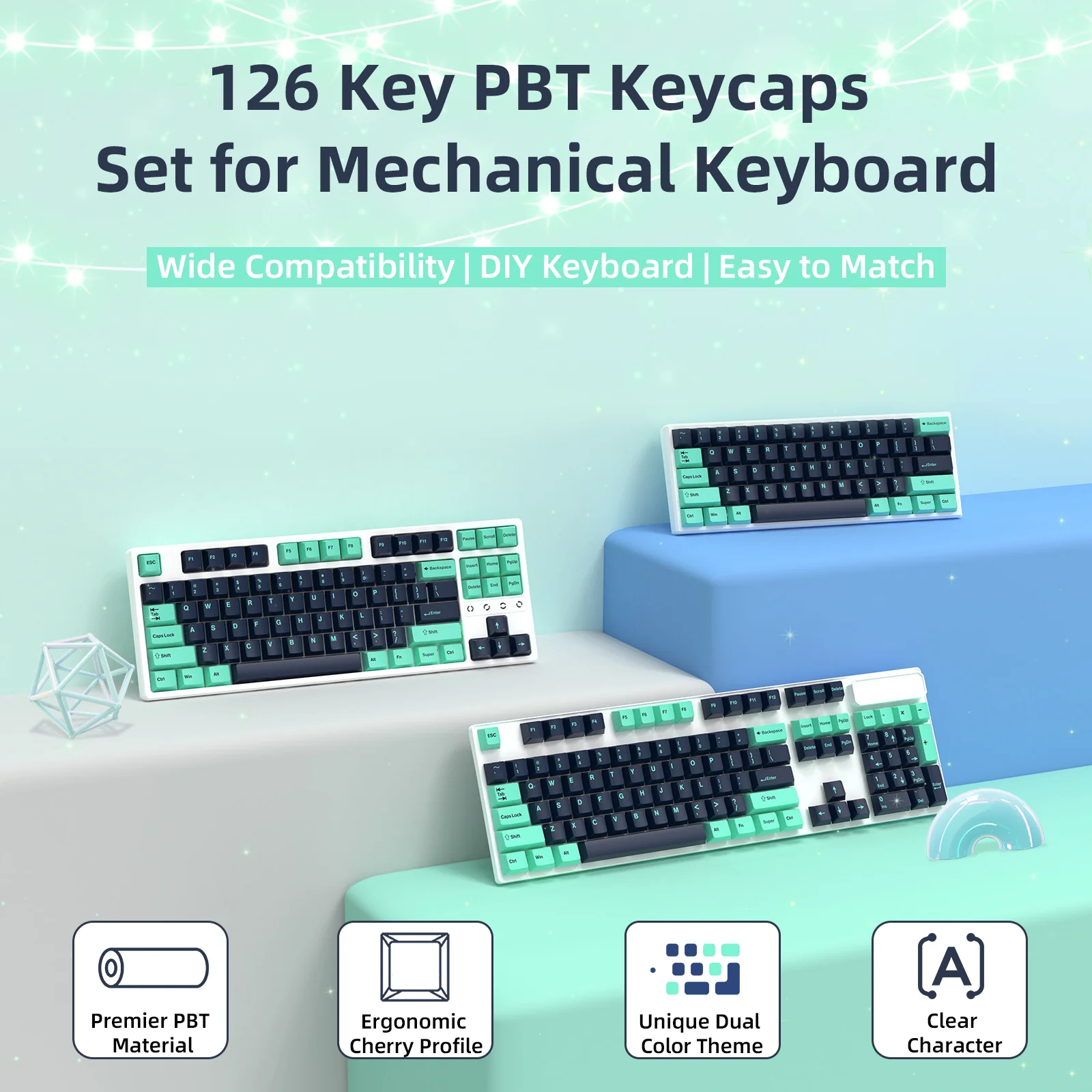 ATTACK SHARK PBT Keycaps Full Keycap Set 23 ATTACK SHARK PBT Keycaps Full Keycap Set