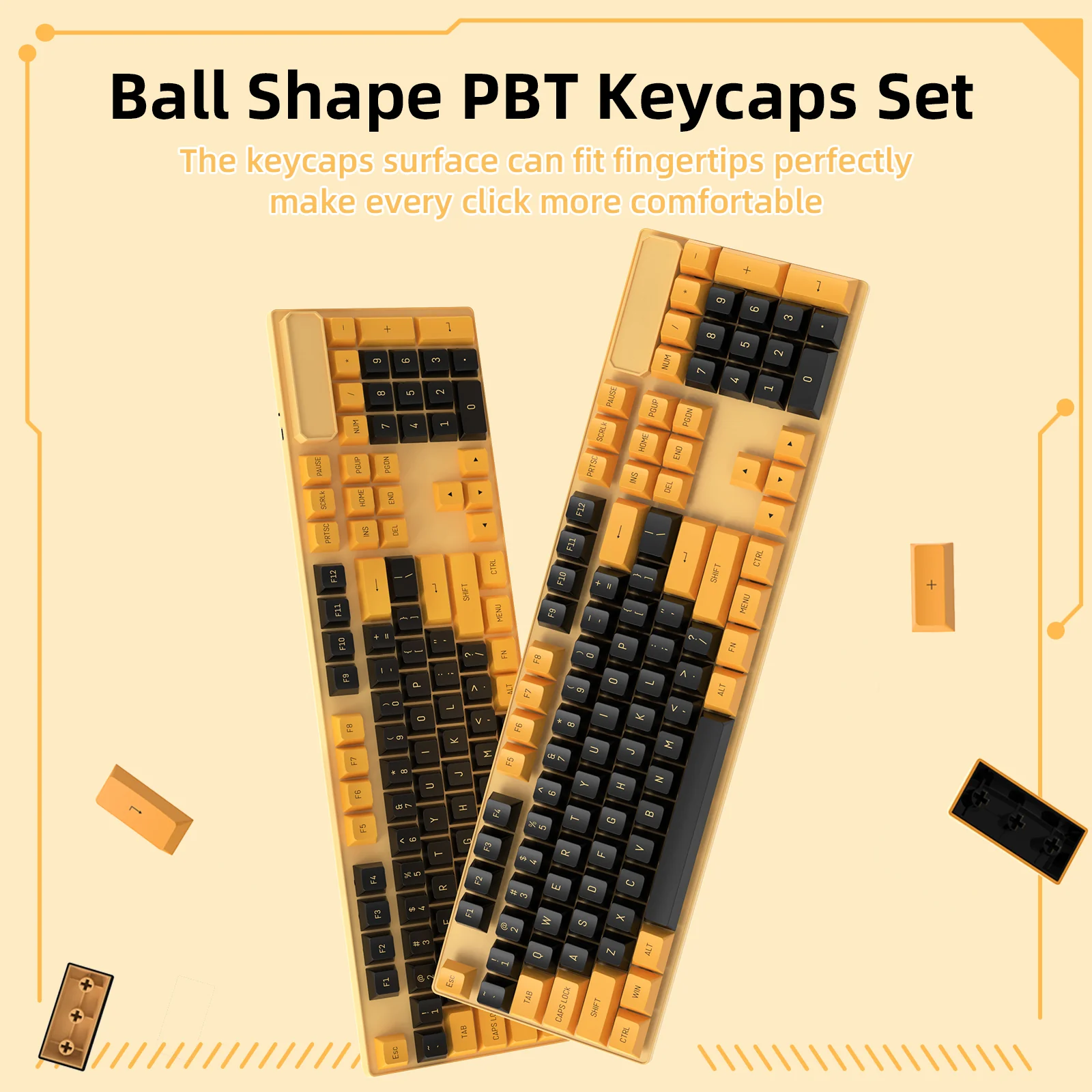 ATTACK SHARK PBT Keycaps Full Keycap Set 33 ATTACK SHARK PBT Keycaps Full Keycap Set