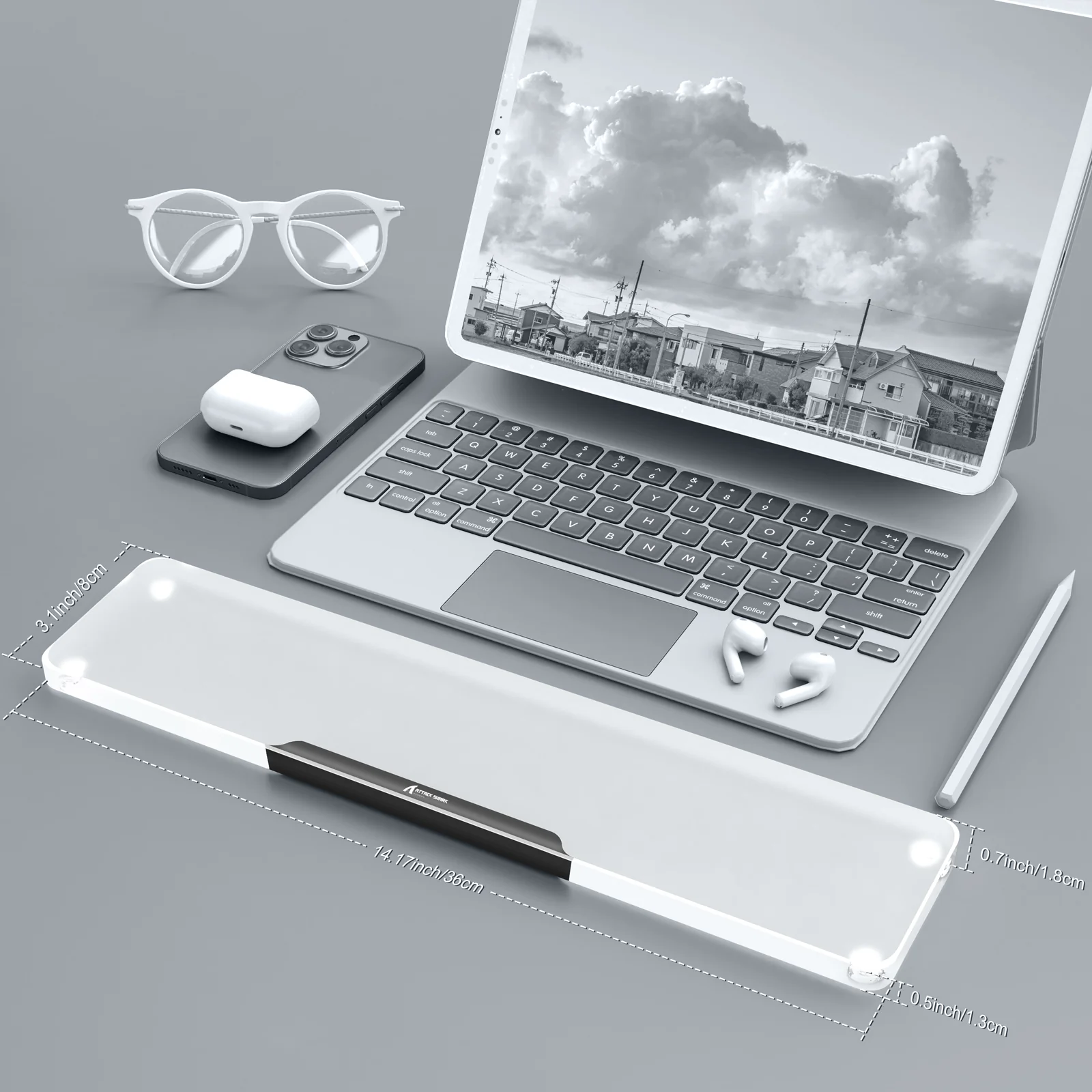 ATTACK SHARK 87 KEYS ACRYLIC WRIST REST 7 ATTACK SHARK 87 KEYS ACRYLIC WRIST REST