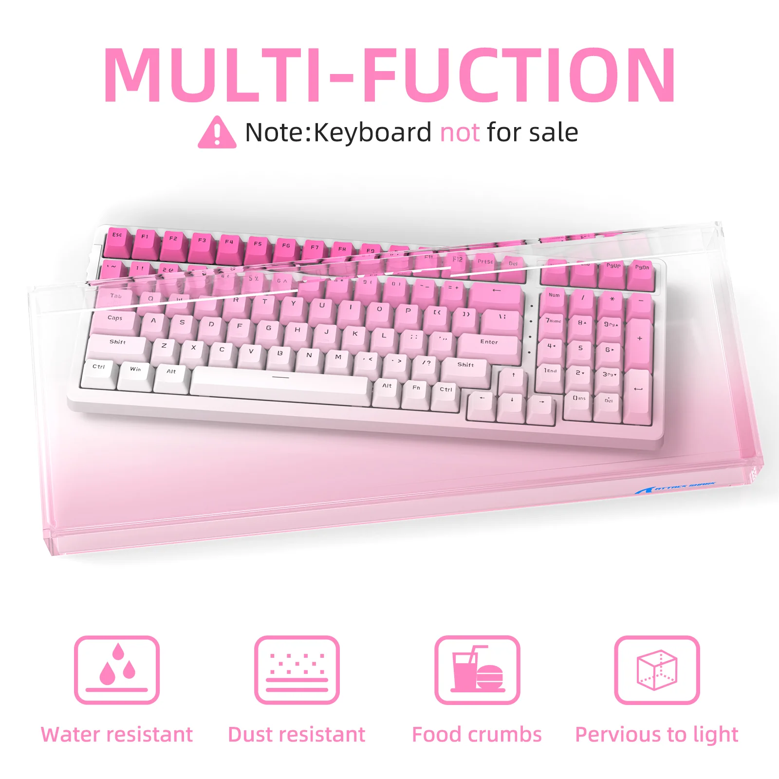 ATTACK SHARK 98 Keys Keyboard Dust Cover 10 ATTACK SHARK 98 Keys Keyboard Dust Cover