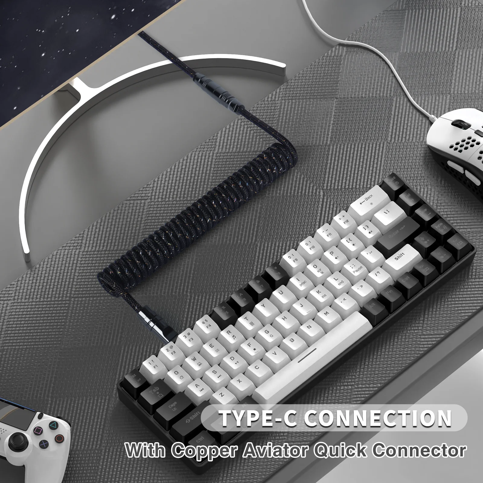 ATTACK SHARK C05 Coiled Cable 10 ATTACK SHARK C05 Coiled Cable