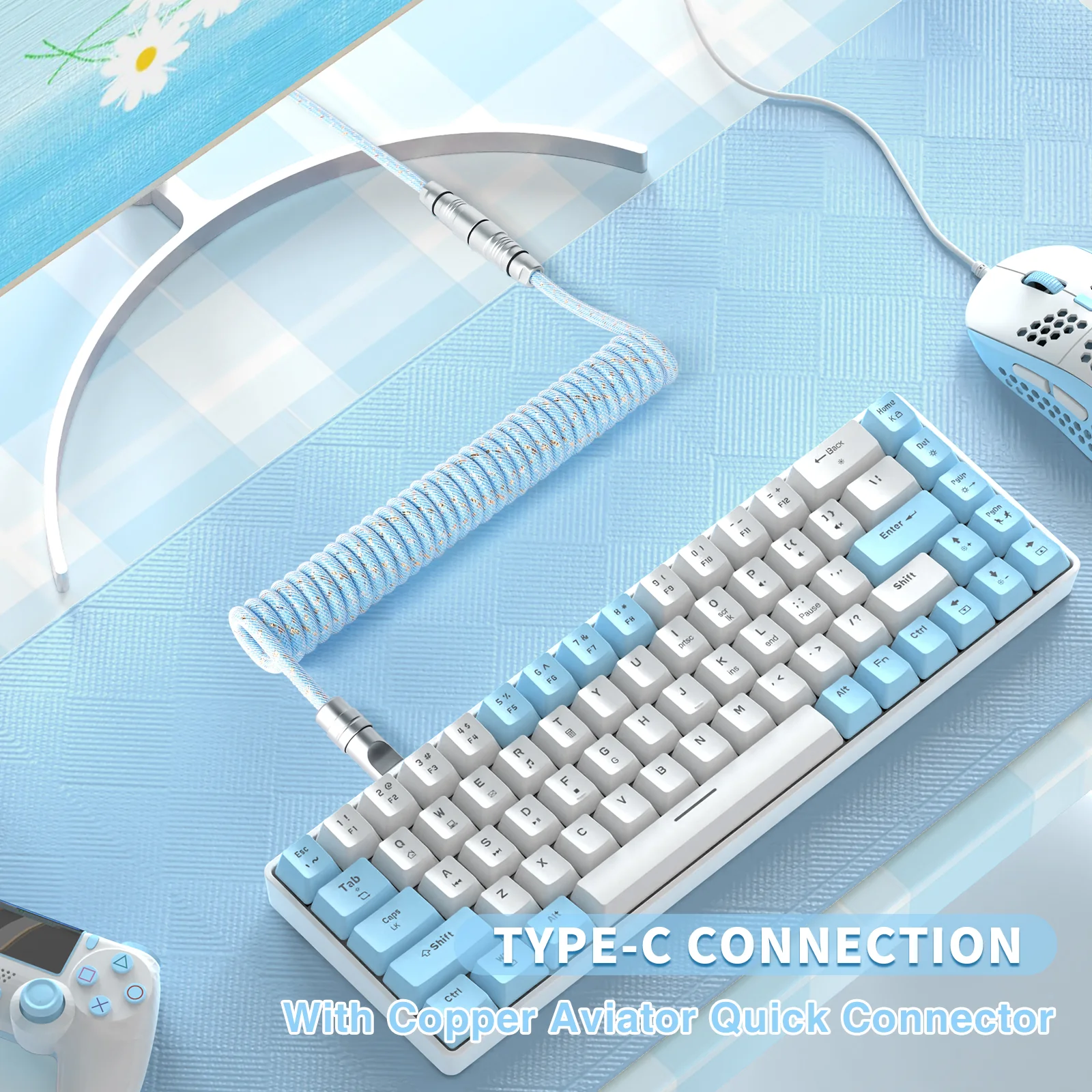 ATTACK SHARK C05 Coiled Cable 15 ATTACK SHARK C05 Coiled Cable