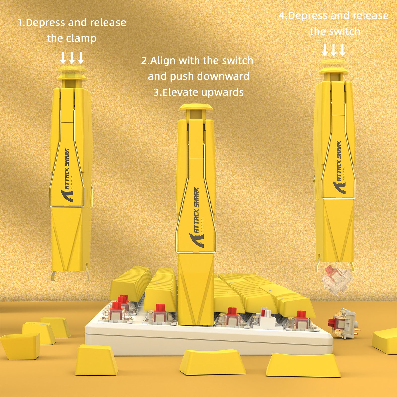 ATTACK SHARK KS01 KEYCAP & SWITCH PULLER 31 ATTACK SHARK KS01 KEYCAP & SWITCH PULLER