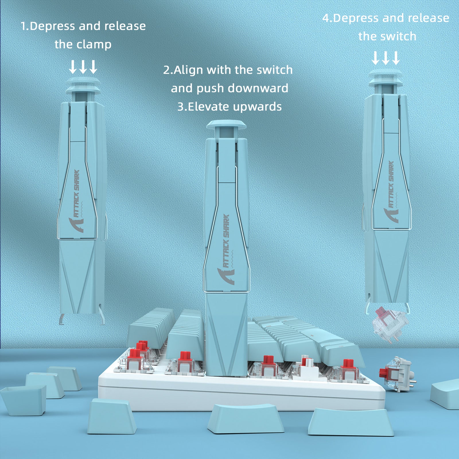 ATTACK SHARK KS01 KEYCAP & SWITCH PULLER 40 ATTACK SHARK KS01 KEYCAP & SWITCH PULLER