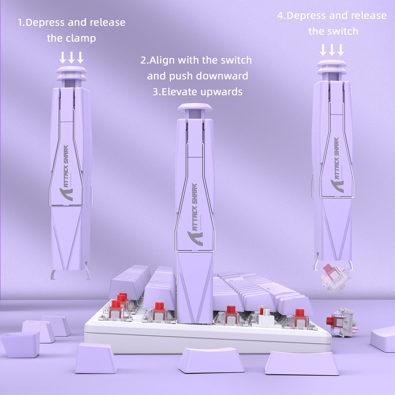 ATTACK SHARK KS01 KEYCAP & SWITCH PULLER 49 ATTACK SHARK KS01 KEYCAP & SWITCH PULLER