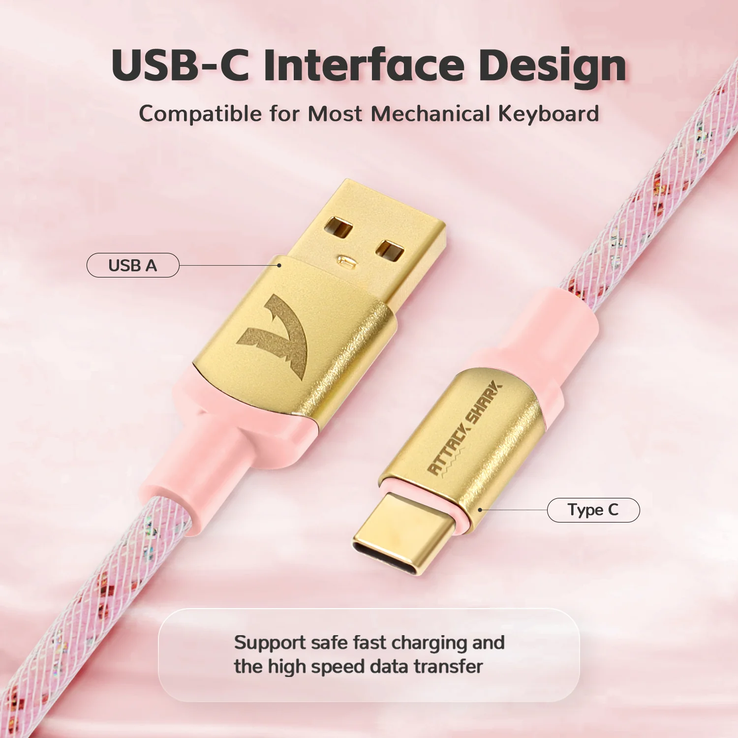 ATTACK SHARK C03 COILED CABLE 54 ATTACK SHARK C03 COILED CABLE