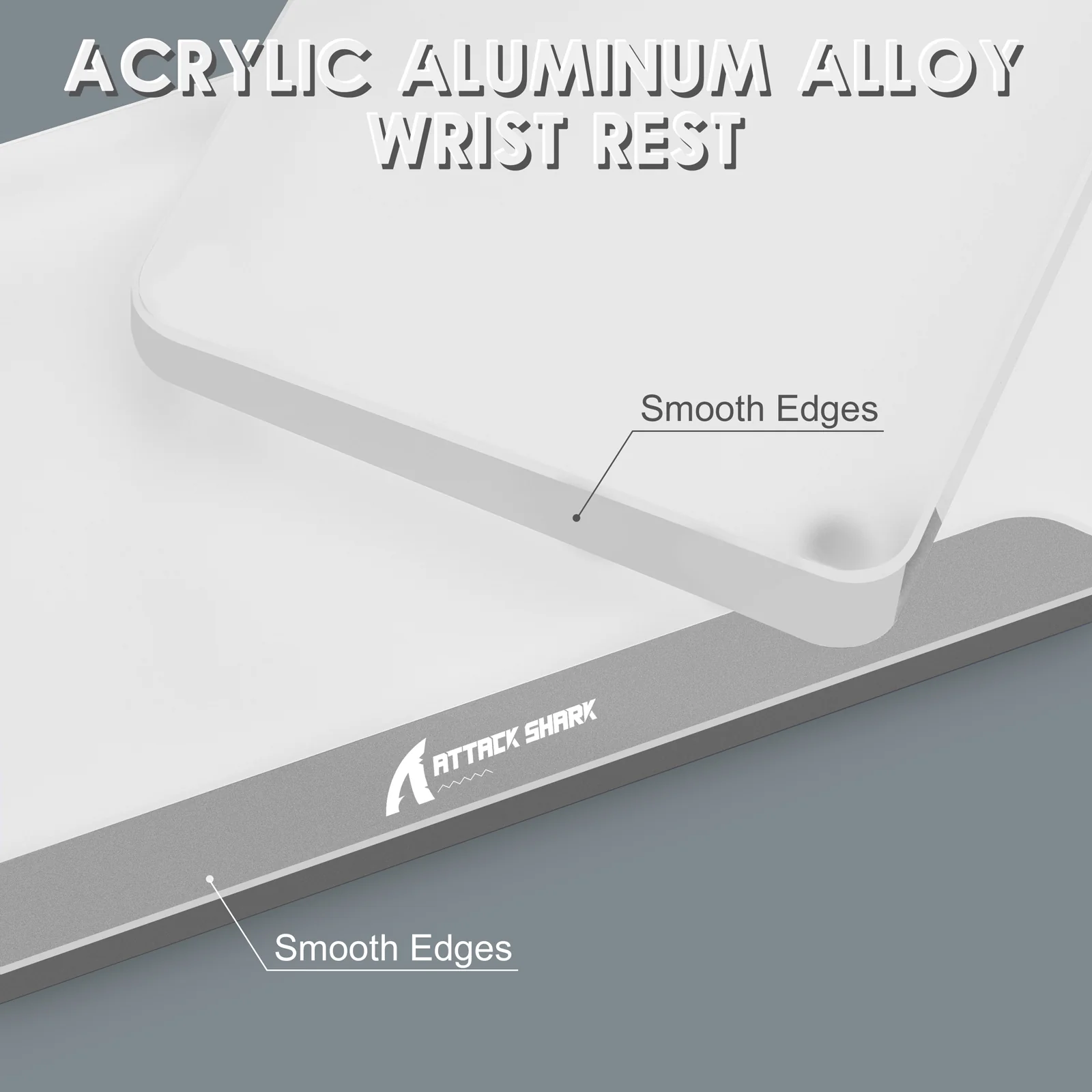 ATTACK SHARK 68 KEYS ACRYLIC WRIST REST 22 ATTACK SHARK 68 KEYS ACRYLIC WRIST REST