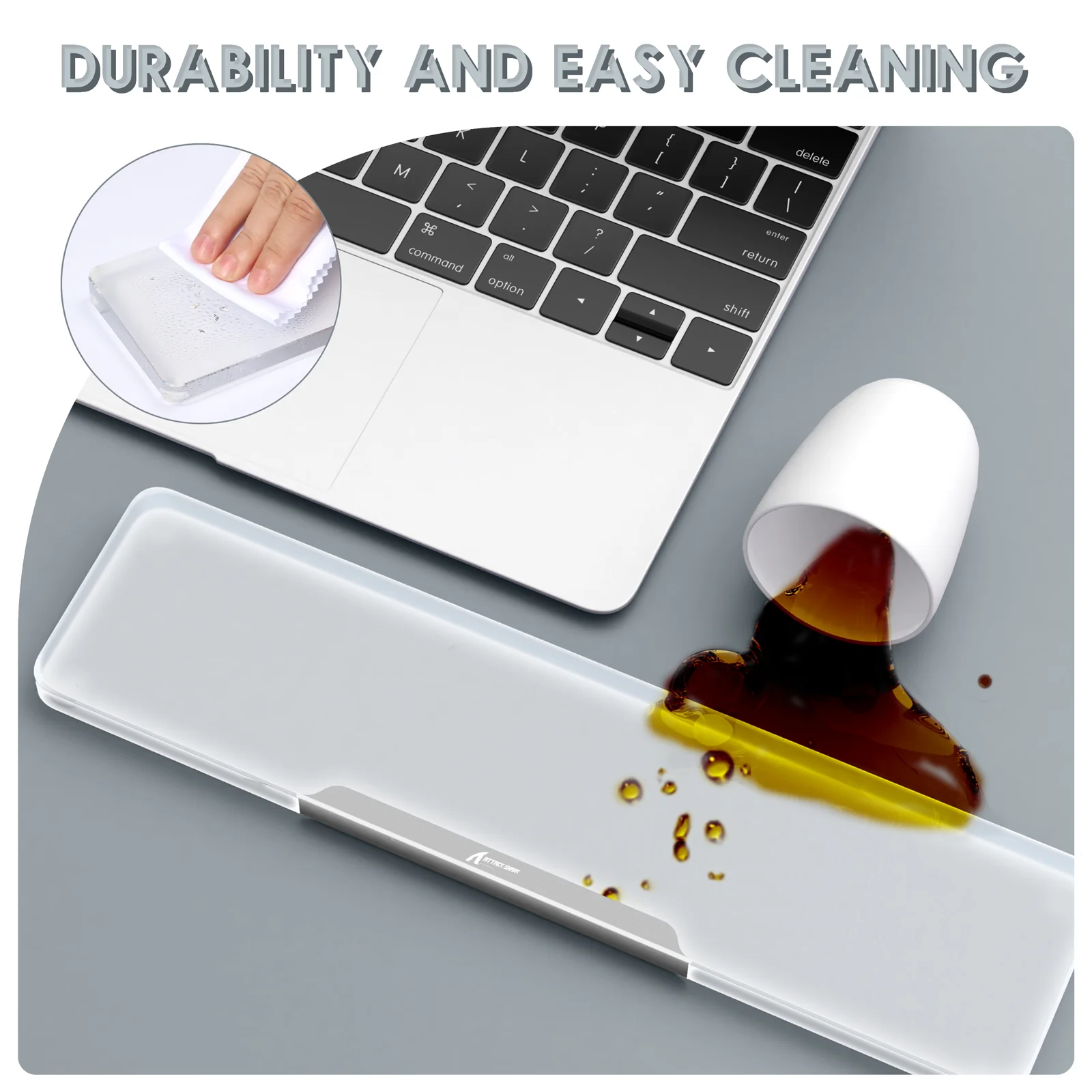 ATTACK SHARK 68 KEYS ACRYLIC WRIST REST 27 ATTACK SHARK 68 KEYS ACRYLIC WRIST REST