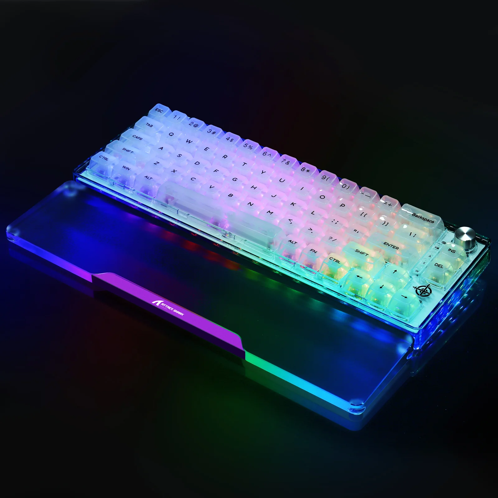 ATTACK SHARK 68 KEYS ACRYLIC WRIST REST 32 ATTACK SHARK 68 KEYS ACRYLIC WRIST REST