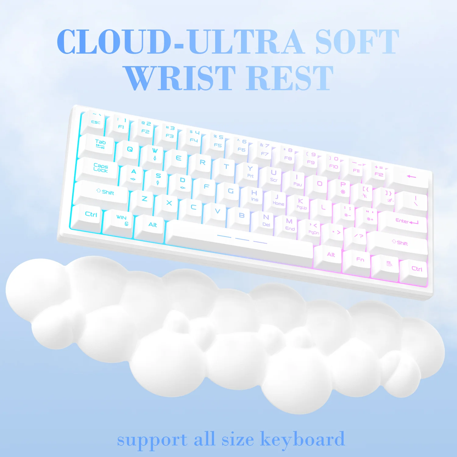 ATTACK SHARK Cloud Keyboard Wrist Rest 3 ATTACK SHARK Cloud Keyboard Wrist Rest