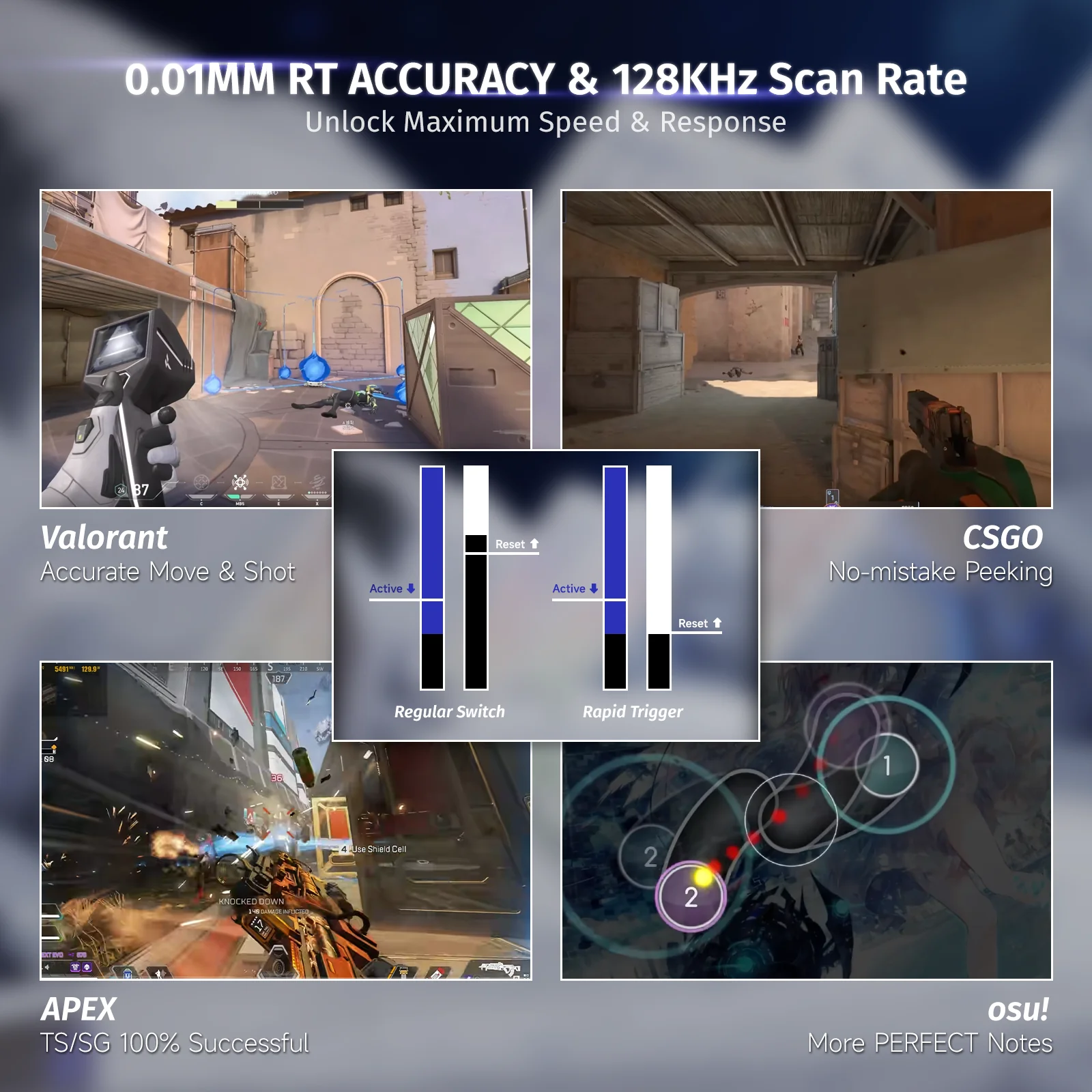 ATTACK SHARK X68 HE Rapid Trigger Keyboard Magnetic Switch 14 ATTACK SHARK X68 HE Rapid Trigger Keyboard Magnetic Switch