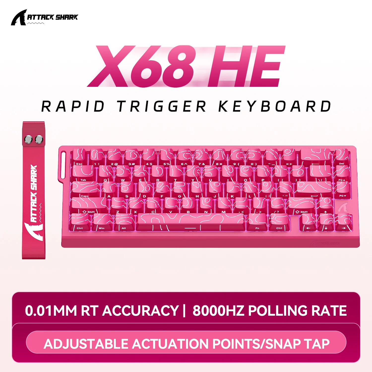 ATTACK SHARK X68 HE Rapid Trigger Keyboard Magnetic Switch 38 ATTACK SHARK X68 HE Rapid Trigger Keyboard Magnetic Switch
