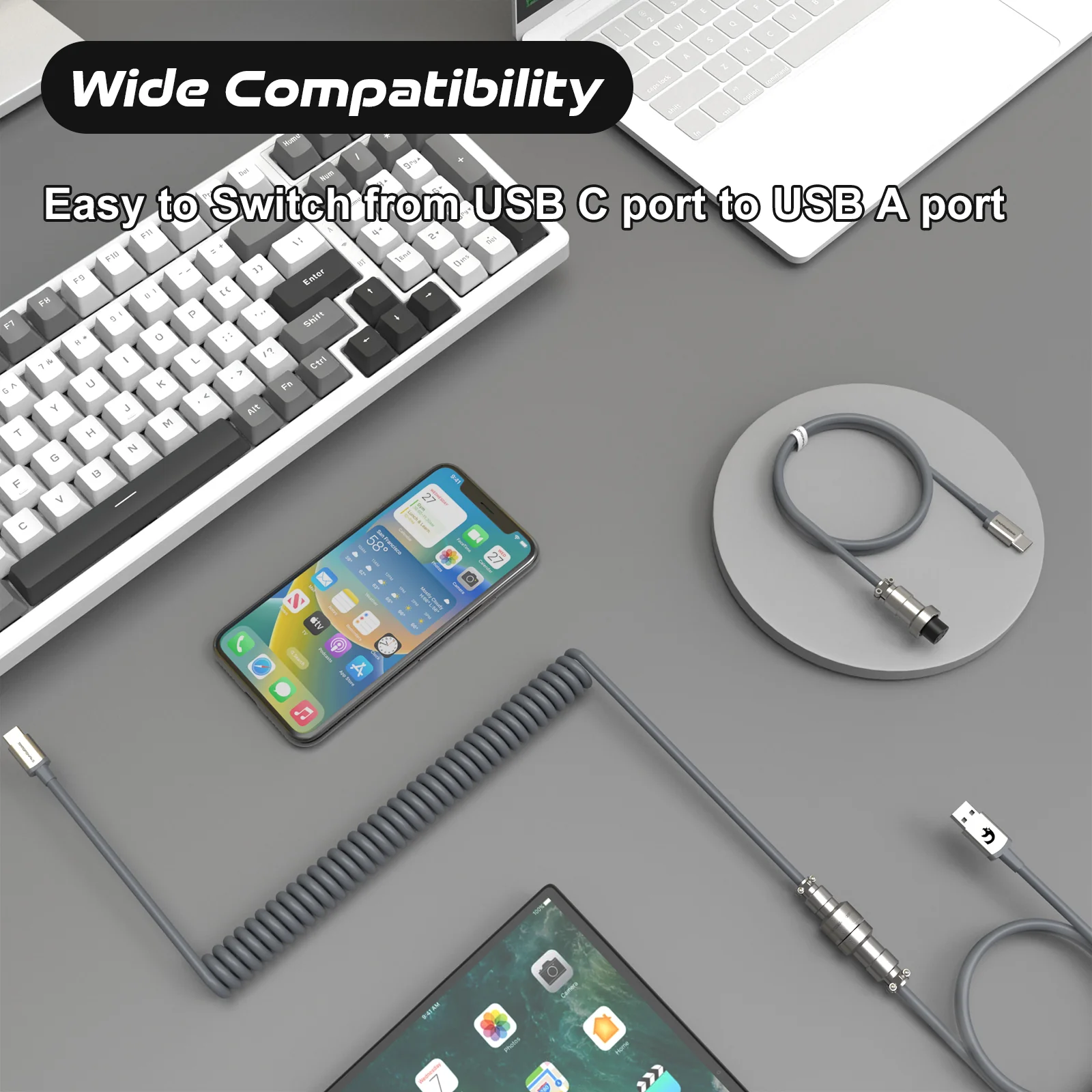 ATTACK SHARK C04 COILED CABLE 18 ATTACK SHARK C04 COILED CABLE