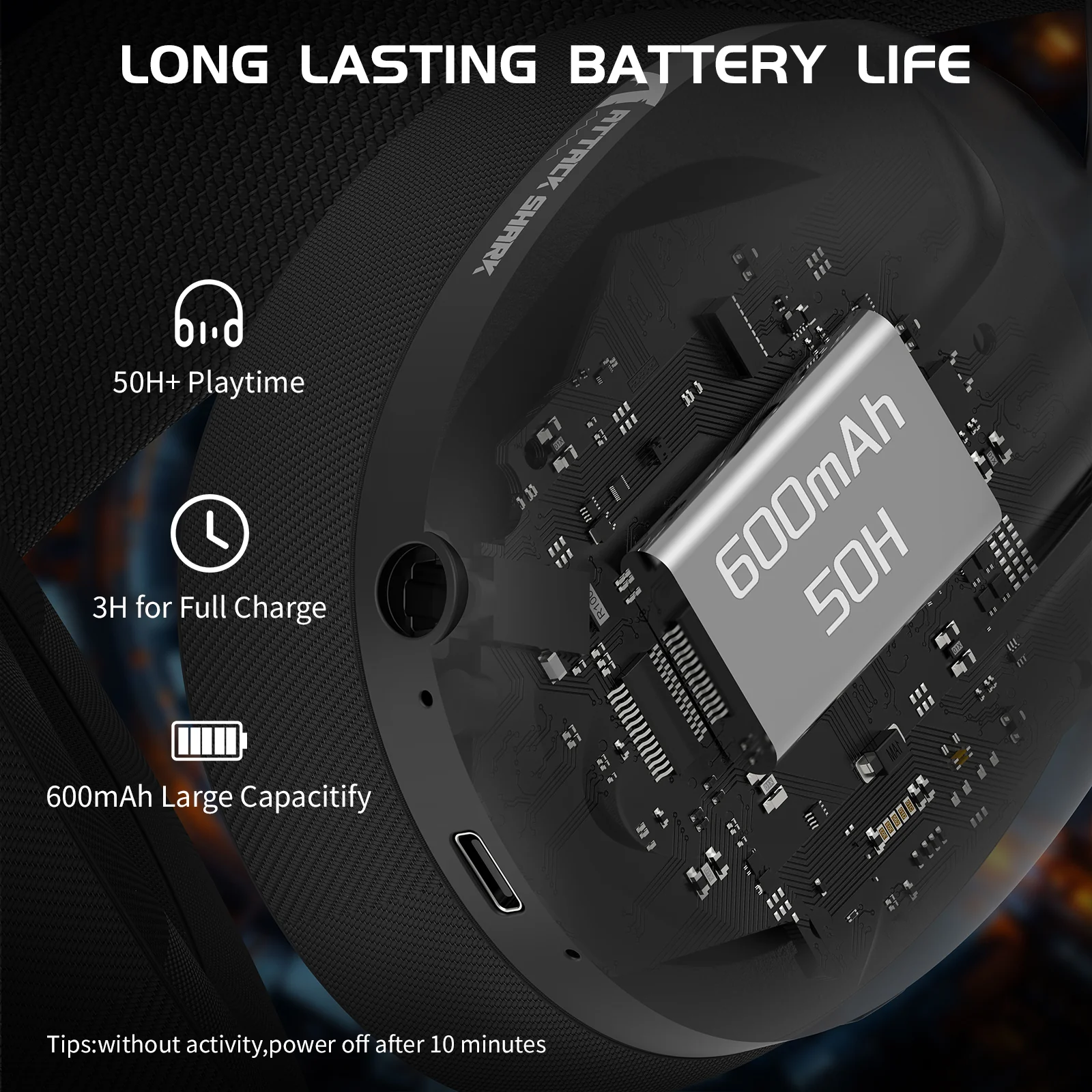 ATTACK SHARK L80 Ultra-Light Tri-Mode Gaming Headset 14 ATTACK SHARK L80 Ultra-Light Tri-Mode Gaming Headset