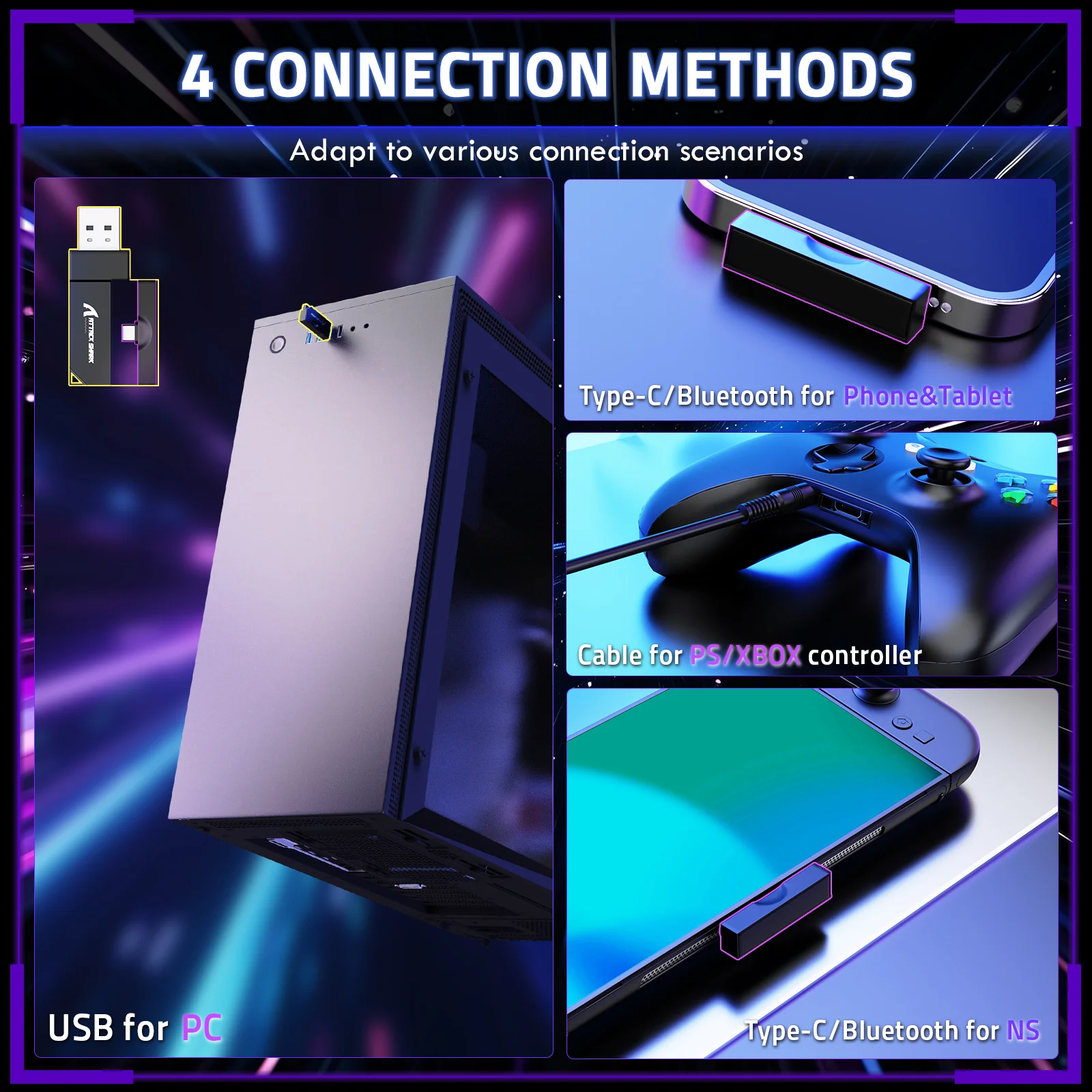 ATTACK SHARK L80PRO Wireless Gaming Headset 3 ATTACK SHARK L80PRO Wireless Gaming Headset