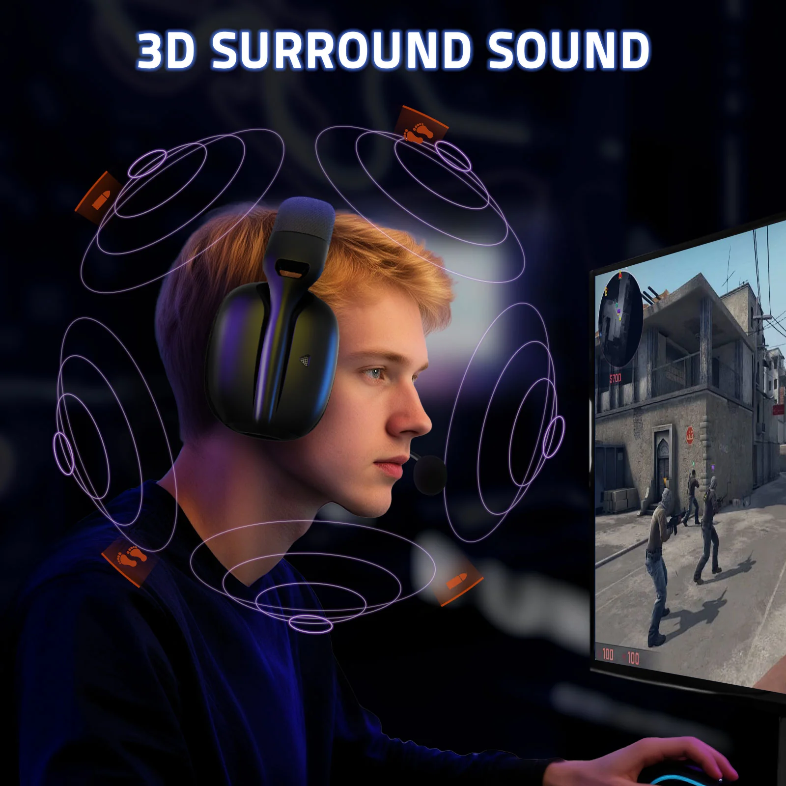 ATTACK SHARK L80PRO Wireless Gaming Headset 5 ATTACK SHARK L80PRO Wireless Gaming Headset