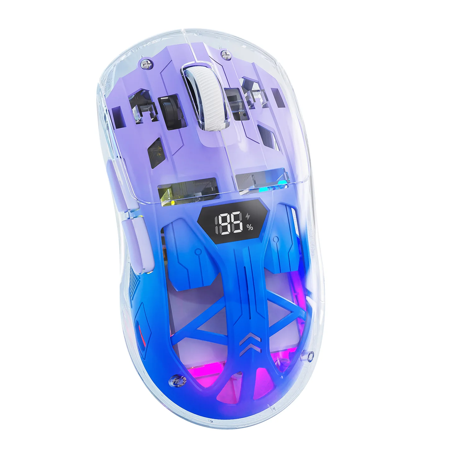 ATTACK SHARK A2 Transparent RGB Wireless Mouse with Battery Level Display 5 ATTACK SHARK A2 Transparent RGB Wireless Mouse with Battery Level Display