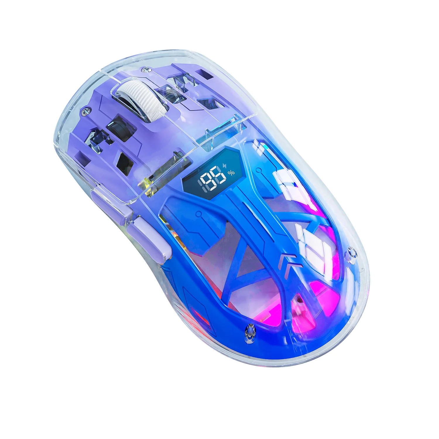 ATTACK SHARK A2 Transparent RGB Wireless Mouse with Battery Level Display 6 ATTACK SHARK A2 Transparent RGB Wireless Mouse with Battery Level Display