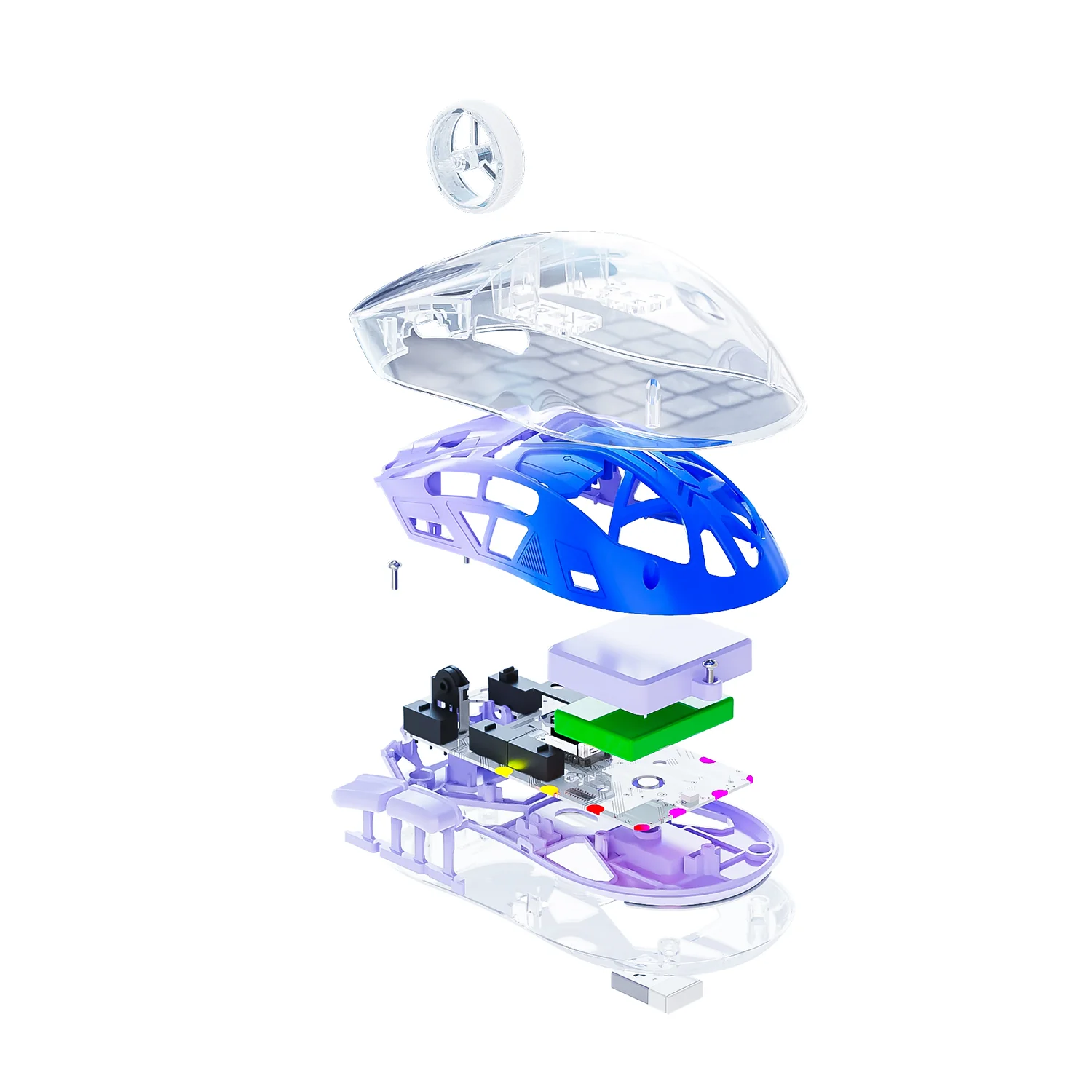 ATTACK SHARK A2 Transparent RGB Wireless Mouse with Battery Level Display 8 ATTACK SHARK A2 Transparent RGB Wireless Mouse with Battery Level Display