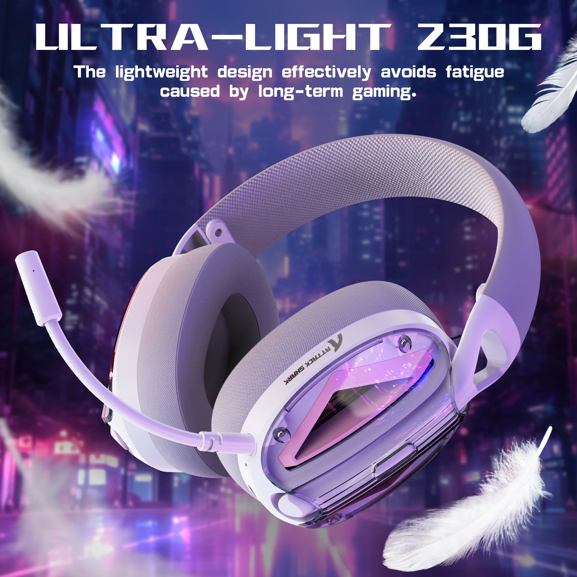 ATTACK SHARK L60 Ultra-Light Tri-Mode Gaming Headset 12 ATTACK SHARK L60 Ultra-Light Tri-Mode Gaming Headset