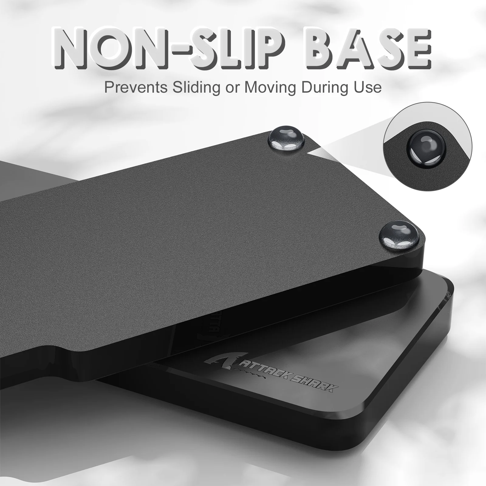 ATTACK SHARK Black Acrylic Wrist Rest 13 ATTACK SHARK Black Acrylic Wrist Rest