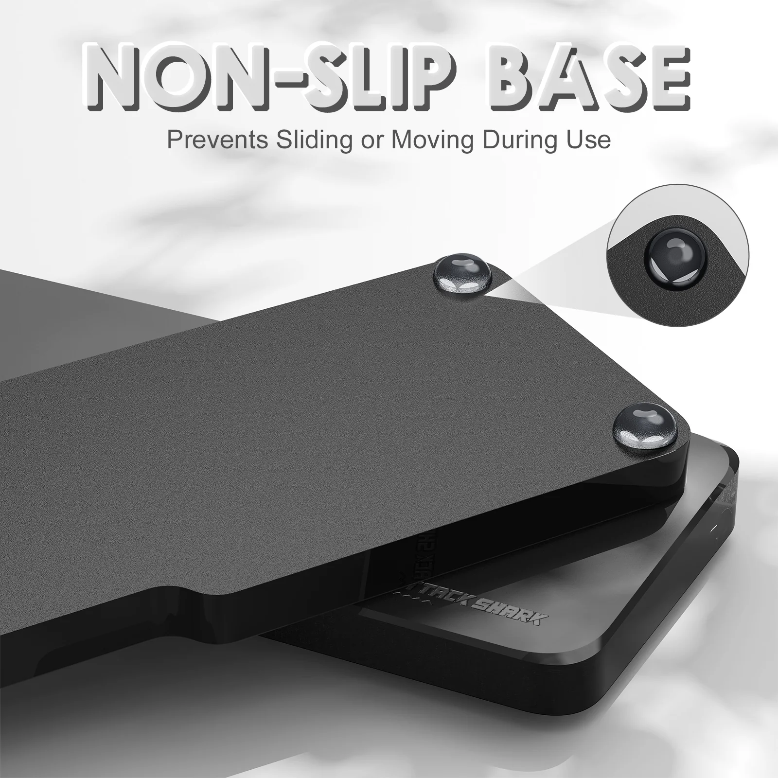 ATTACK SHARK Black Acrylic Wrist Rest 3 ATTACK SHARK Black Acrylic Wrist Rest