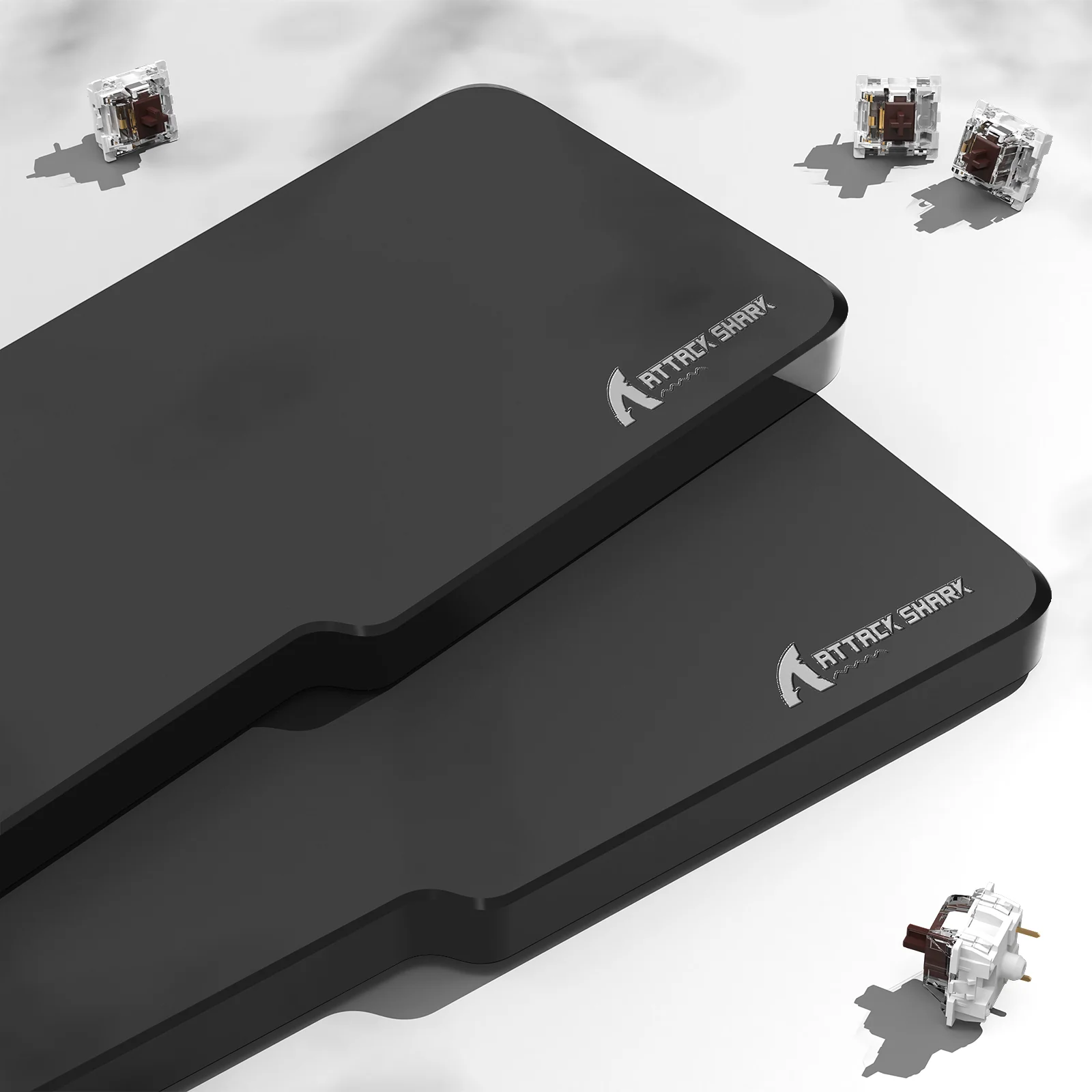 ATTACK SHARK Black Acrylic Wrist Rest 5 ATTACK SHARK Black Acrylic Wrist Rest