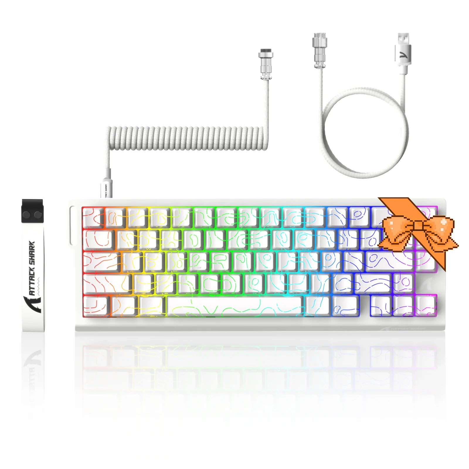ATTACK SHARK X68 HE Rapid Trigger Keyboard Magnetic Switch with C01PRO Coiled Cable 10 ATTACK SHARK X68 HE Rapid Trigger Keyboard Magnetic Switch with C01PRO Coiled Cable