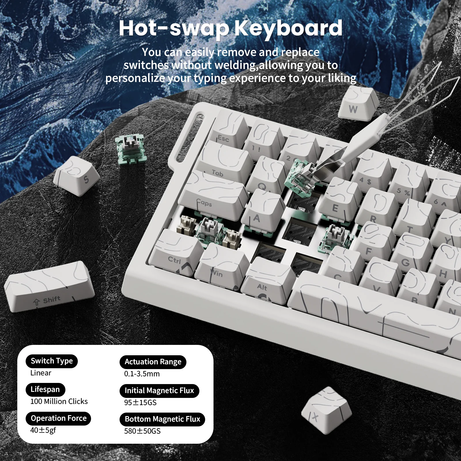 ATTACK SHARK X68 HE Rapid Trigger Keyboard Magnetic Switch with C01PRO Coiled Cable 16 ATTACK SHARK X68 HE Rapid Trigger Keyboard Magnetic Switch with C01PRO Coiled Cable