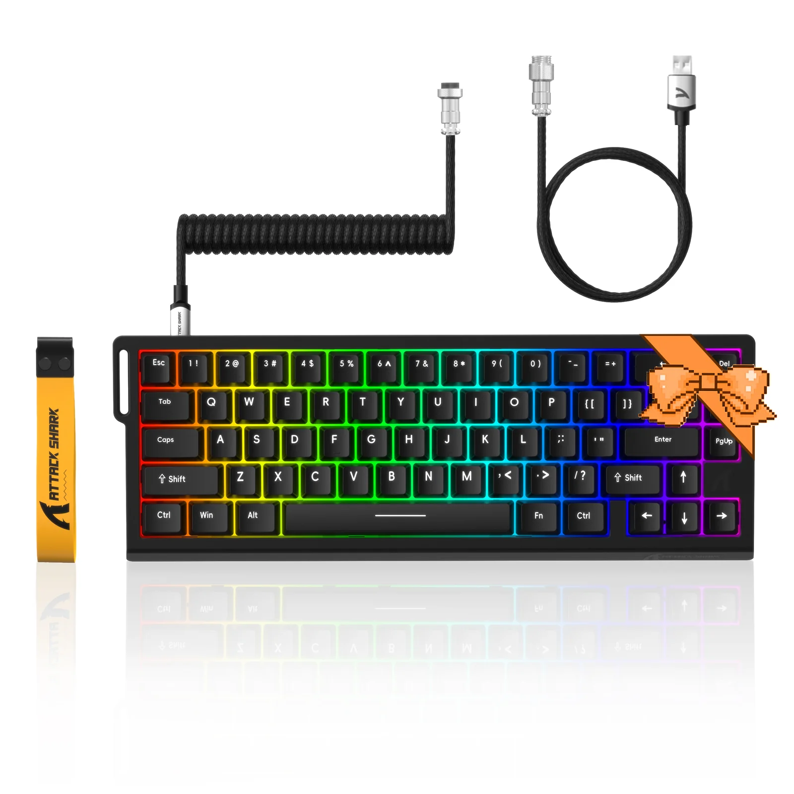 ATTACK SHARK X68 HE Rapid Trigger Keyboard Magnetic Switch with C01PRO Coiled Cable 28 ATTACK SHARK X68 HE Rapid Trigger Keyboard Magnetic Switch with C01PRO Coiled Cable