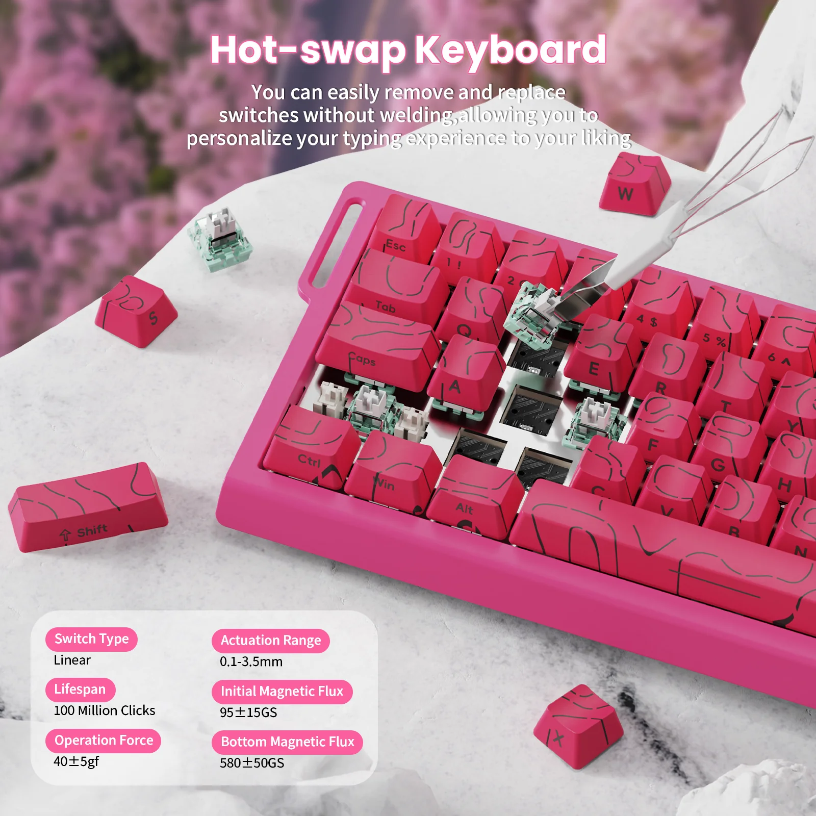 ATTACK SHARK X68 HE Rapid Trigger Keyboard Magnetic Switch with C01PRO Coiled Cable 43 ATTACK SHARK X68 HE Rapid Trigger Keyboard Magnetic Switch with C01PRO Coiled Cable