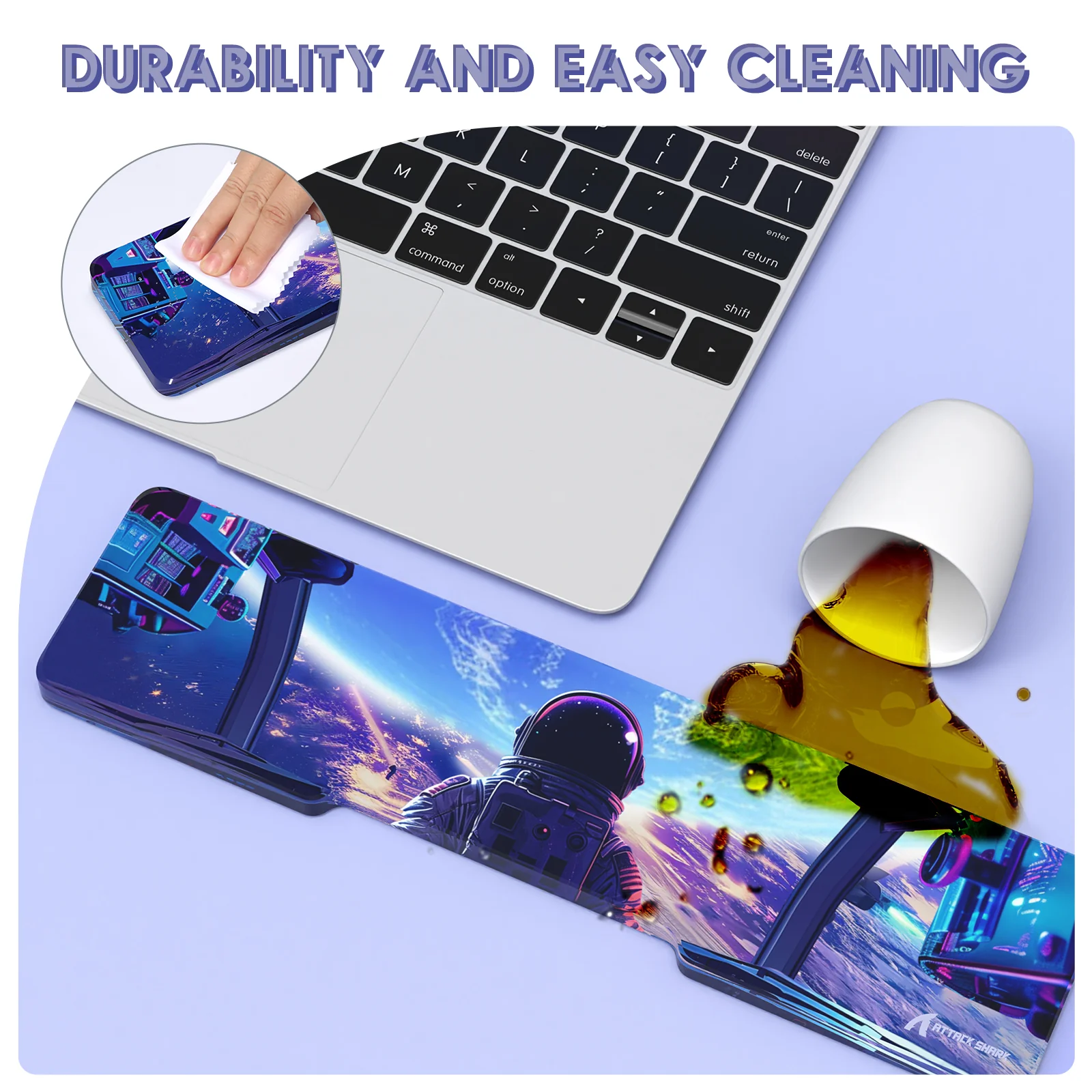 ATTACK SHARK Acrylic Wrist Rest with Pattern 9 ATTACK SHARK Acrylic Wrist Rest with Pattern