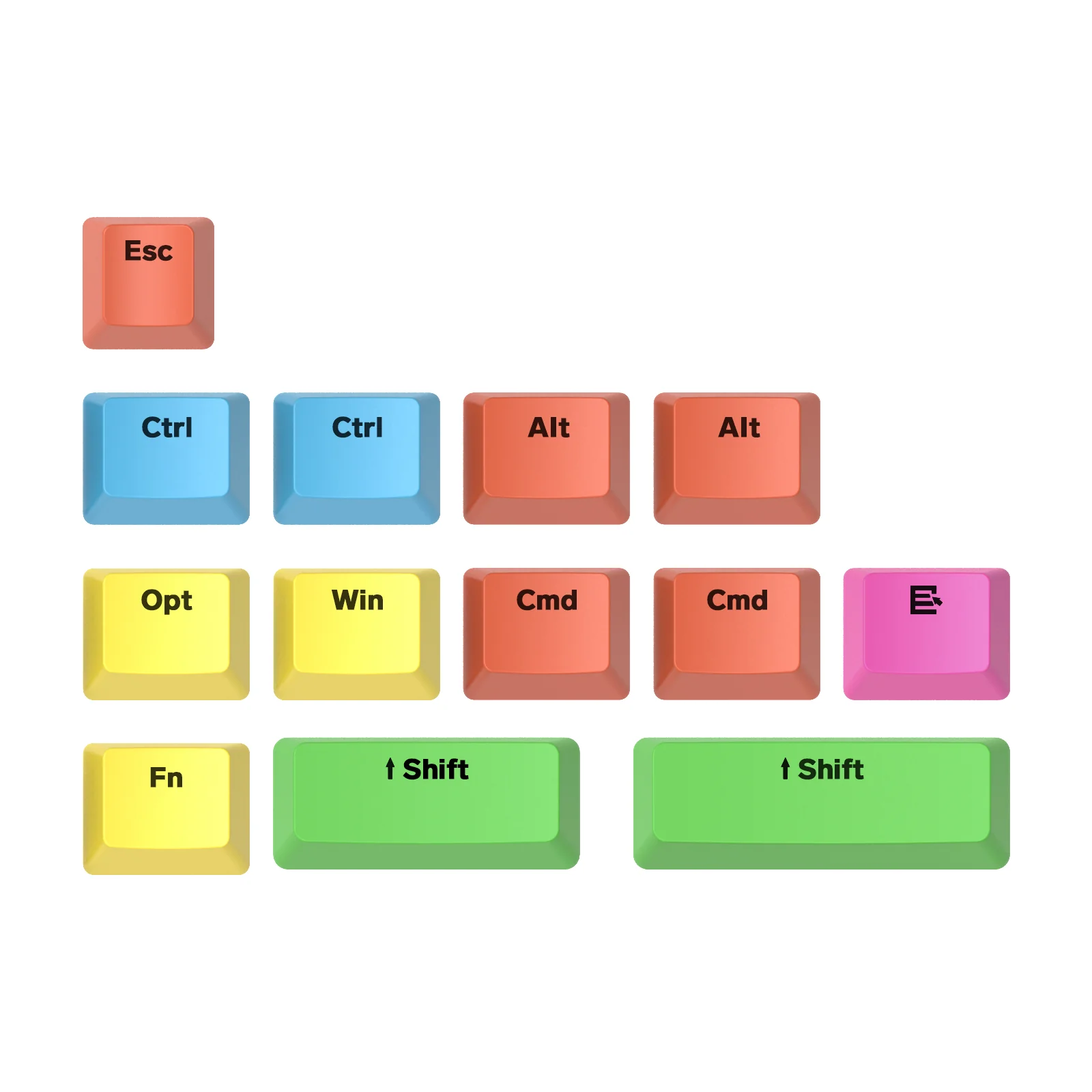 ATTACK SHARK Custom OEM Profile PBT Colored Keycaps 11 ATTACK SHARK Custom OEM Profile PBT Colored Keycaps