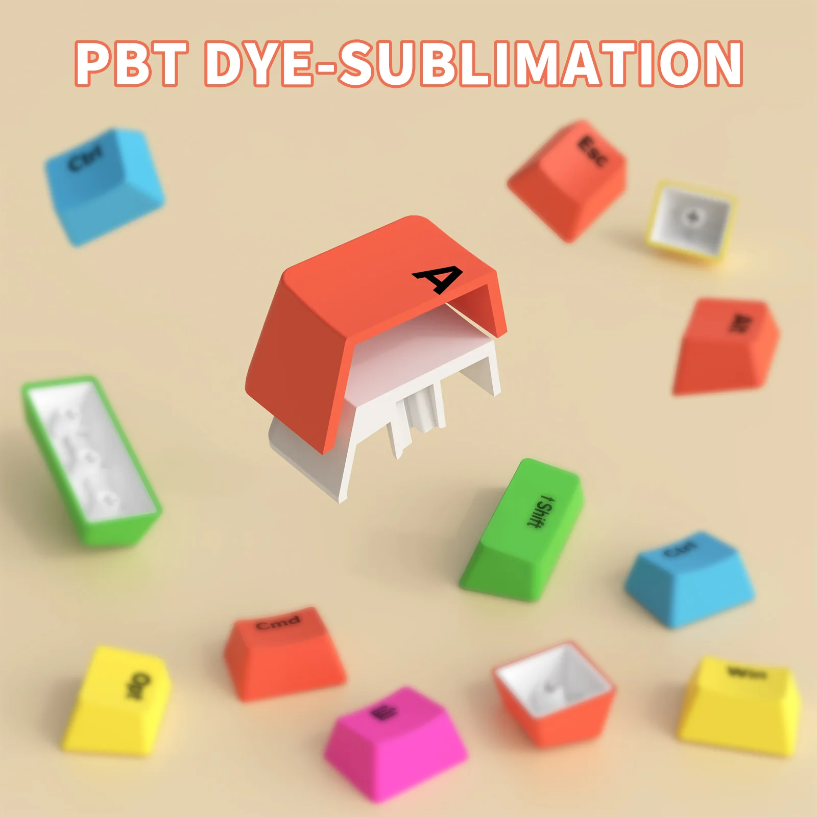 ATTACK SHARK Custom OEM Profile PBT Colored Keycaps 2 ATTACK SHARK Custom OEM Profile PBT Colored Keycaps