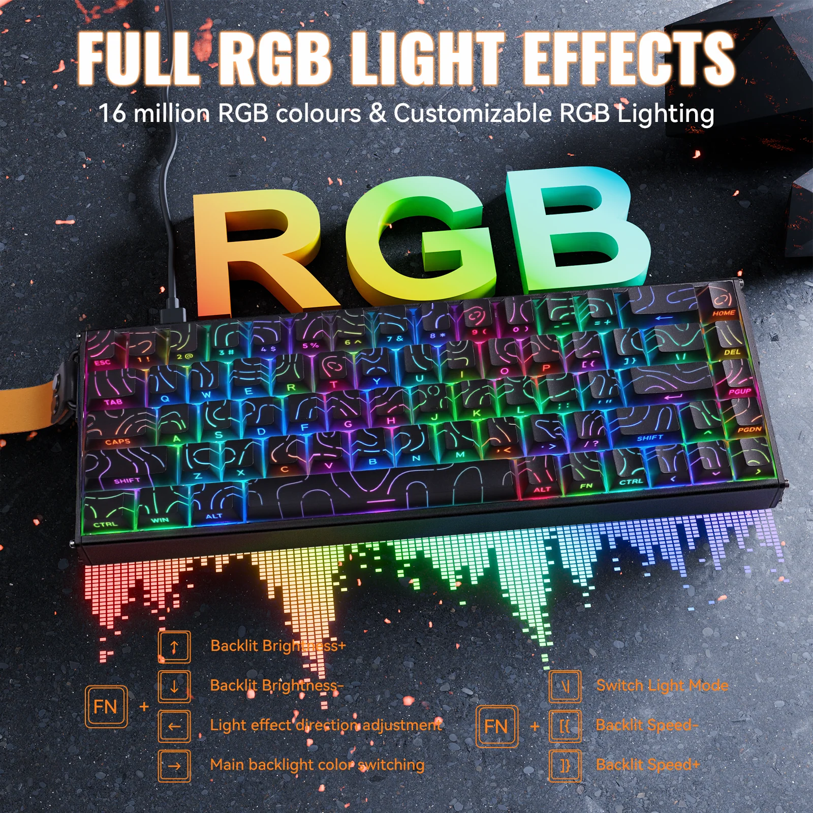 ATTACK SHARK X68MAX HE Rapid Trigger Aluminum Keyboard Magnetic Switch 16 ATTACK SHARK X68MAX HE Rapid Trigger Aluminum Keyboard Magnetic Switch