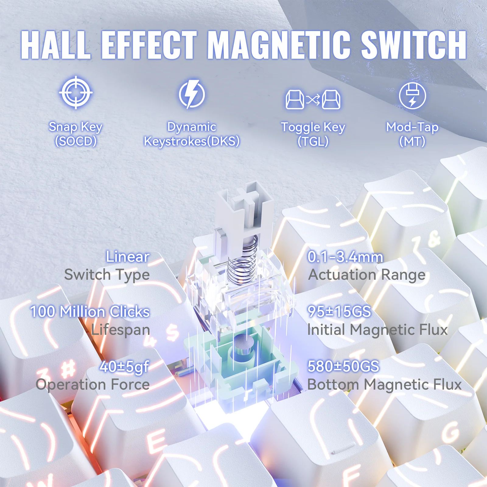 ATTACK SHARK X68MAX HE Rapid Trigger Aluminum Keyboard Magnetic Switch 22 ATTACK SHARK X68MAX HE Rapid Trigger Aluminum Keyboard Magnetic Switch