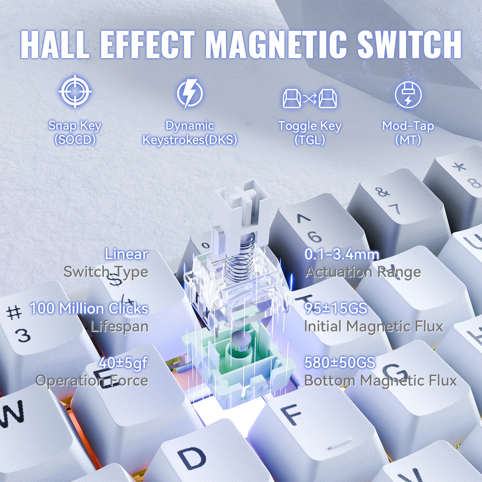 ATTACK SHARK X68MAX HE Rapid Trigger Aluminum Keyboard Magnetic Switch 4 ATTACK SHARK X68MAX HE Rapid Trigger Aluminum Keyboard Magnetic Switch