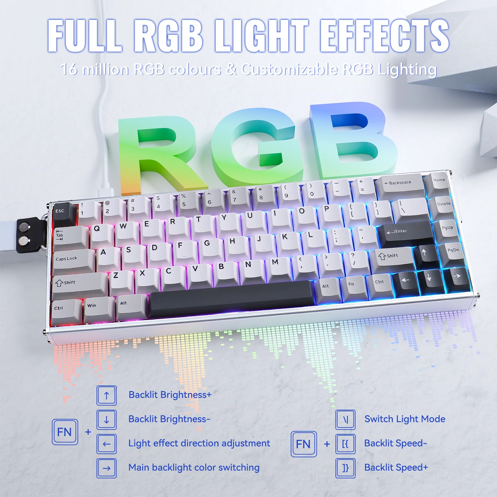 ATTACK SHARK X68MAX HE Rapid Trigger Aluminum Keyboard Magnetic Switch 7 ATTACK SHARK X68MAX HE Rapid Trigger Aluminum Keyboard Magnetic Switch