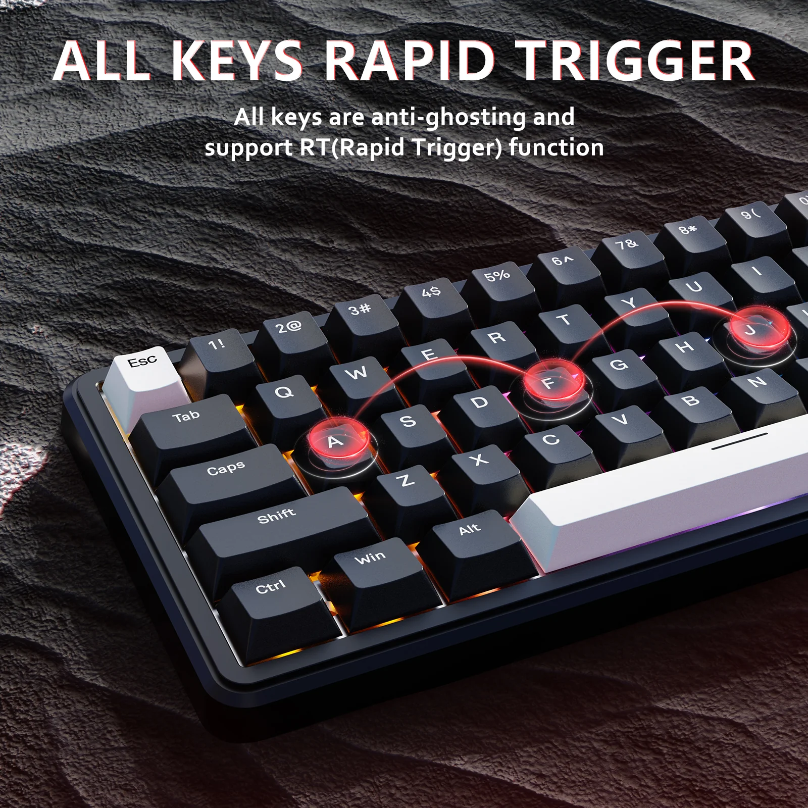 ATTACK SHARK X65 HE Magnetic Switch Rapid Trigger Keyboard 14 ATTACK SHARK X65 HE Magnetic Switch Rapid Trigger Keyboard