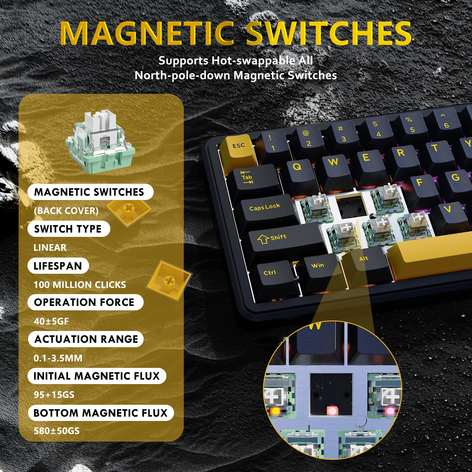 ATTACK SHARK X65 HE Magnetic Switch Rapid Trigger Keyboard 25 ATTACK SHARK X65 HE Magnetic Switch Rapid Trigger Keyboard