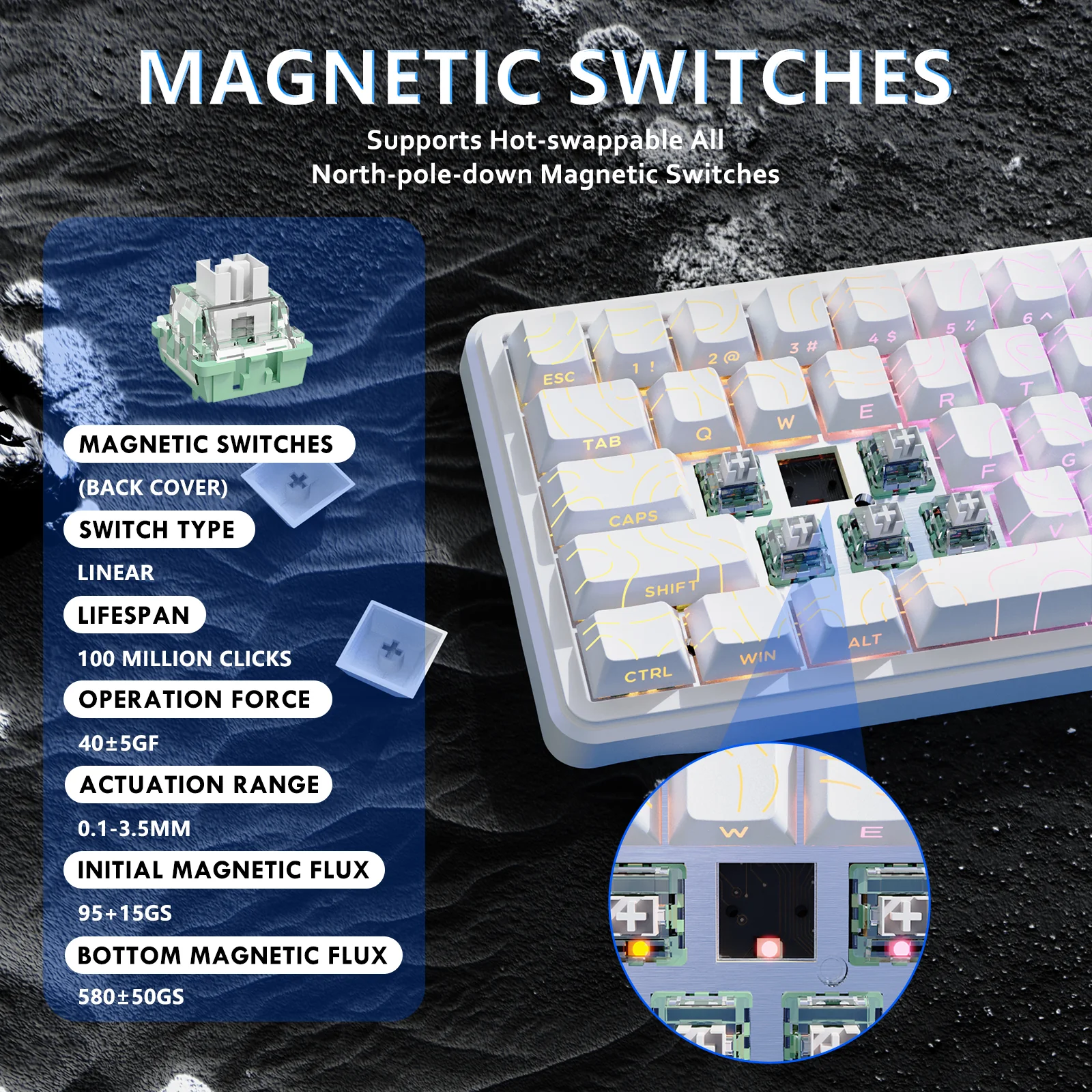 ATTACK SHARK X65 HE Magnetic Switch Rapid Trigger Keyboard 33 ATTACK SHARK X65 HE Magnetic Switch Rapid Trigger Keyboard
