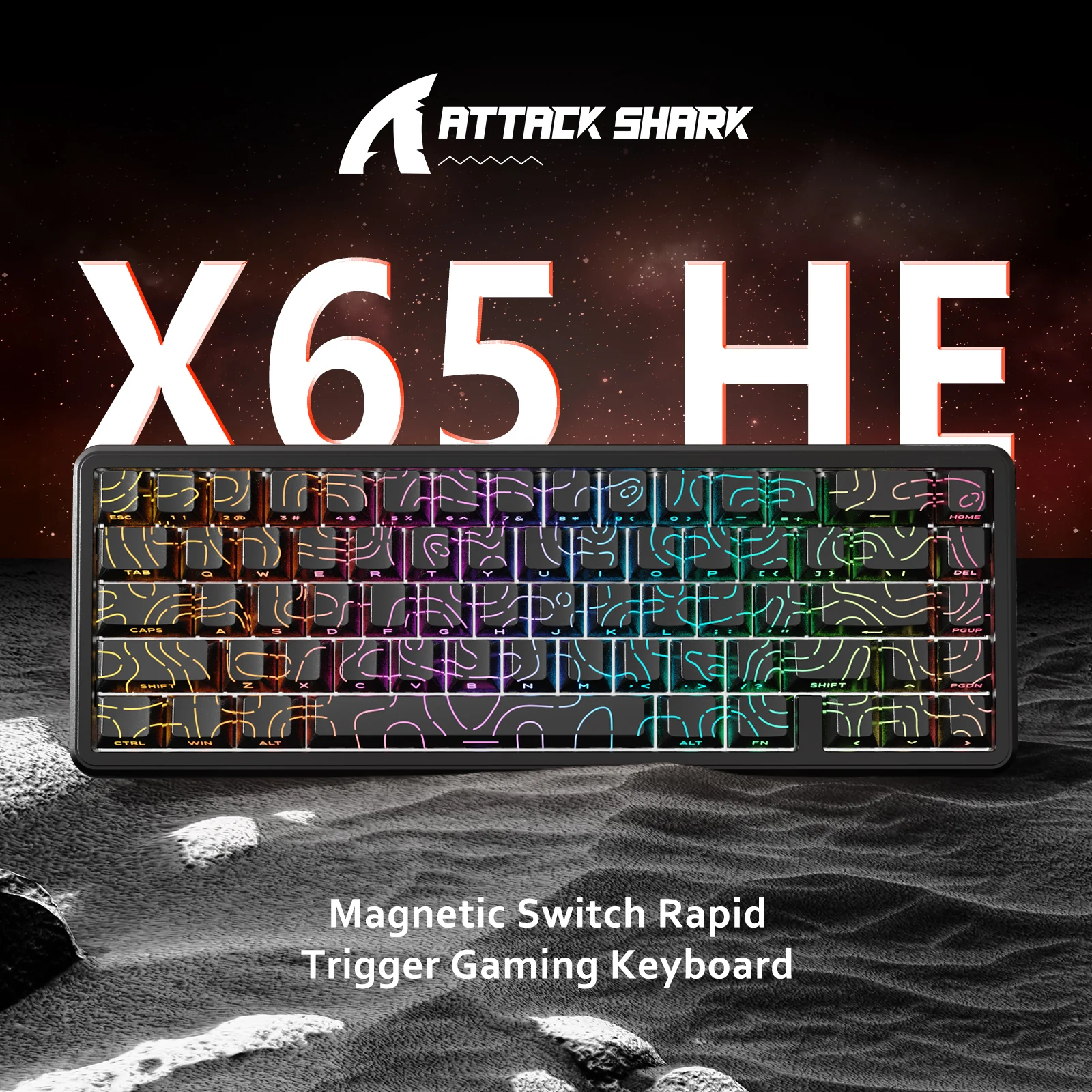 ATTACK SHARK X65 HE Magnetic Switch Rapid Trigger Keyboard 36 ATTACK SHARK X65 HE Magnetic Switch Rapid Trigger Keyboard