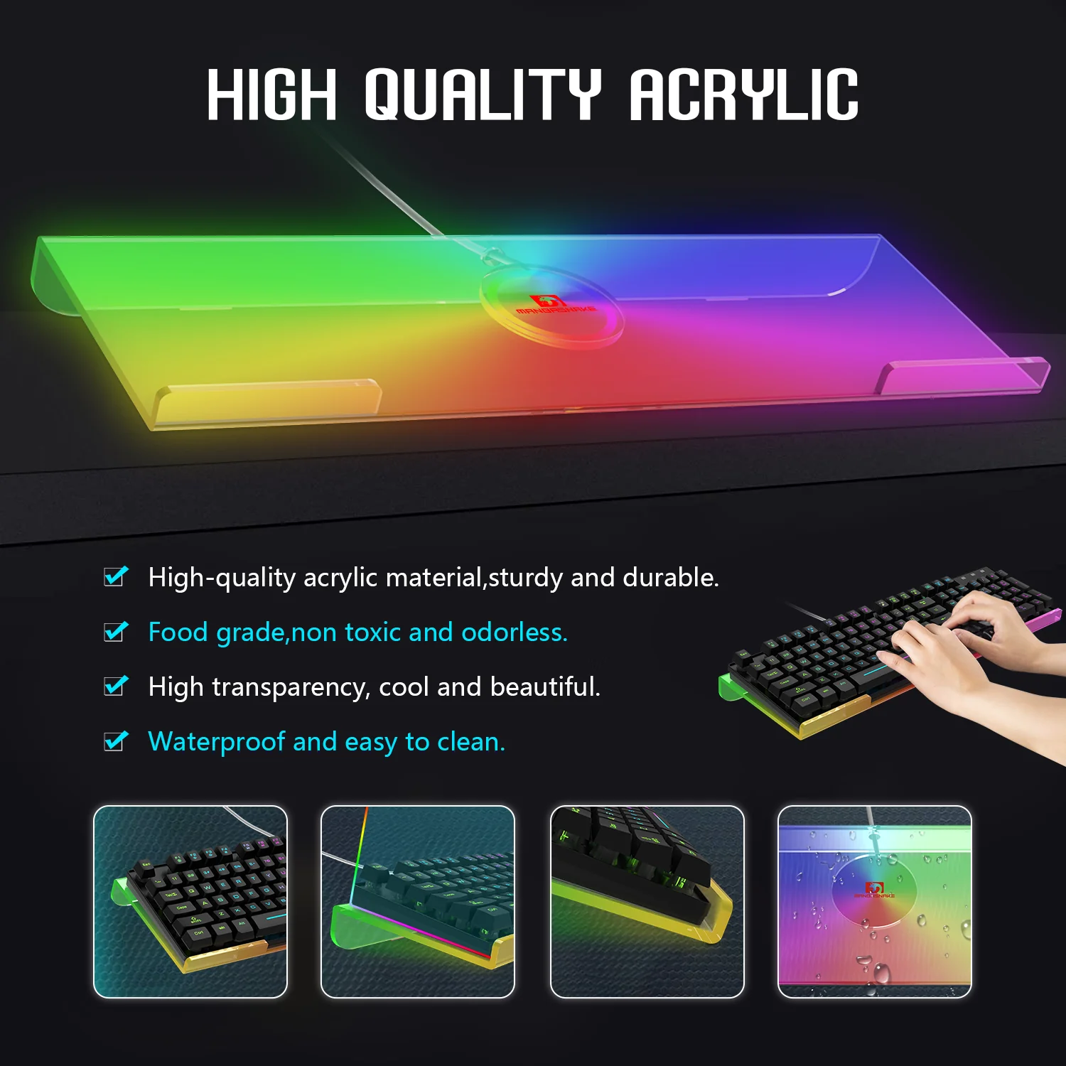 ATTACK SHARK X MAMBASNAKE Ergonomic RGB Keyboard Holder 14 ATTACK SHARK X MAMBASNAKE Ergonomic RGB Keyboard Holder