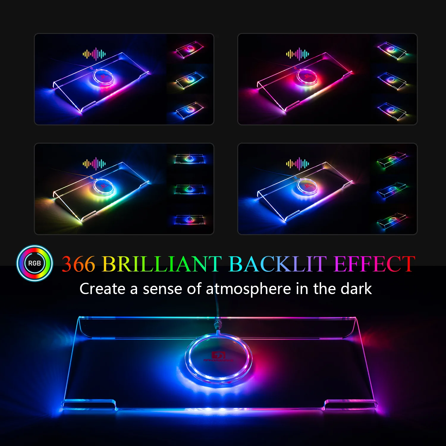 ATTACK SHARK X MAMBASNAKE Ergonomic RGB Keyboard Holder 2 ATTACK SHARK X MAMBASNAKE Ergonomic RGB Keyboard Holder