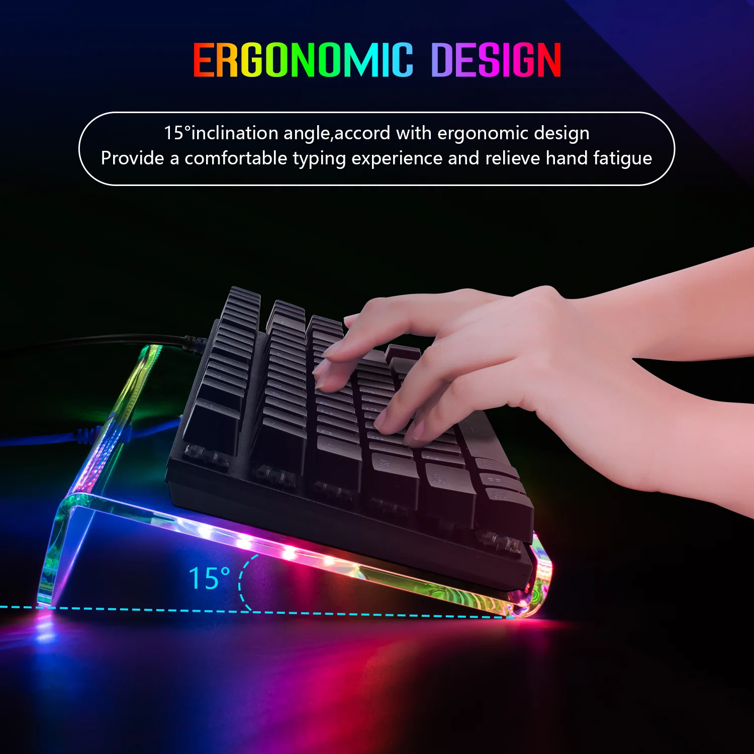 ATTACK SHARK X MAMBASNAKE Ergonomic RGB Keyboard Holder 3 ATTACK SHARK X MAMBASNAKE Ergonomic RGB Keyboard Holder