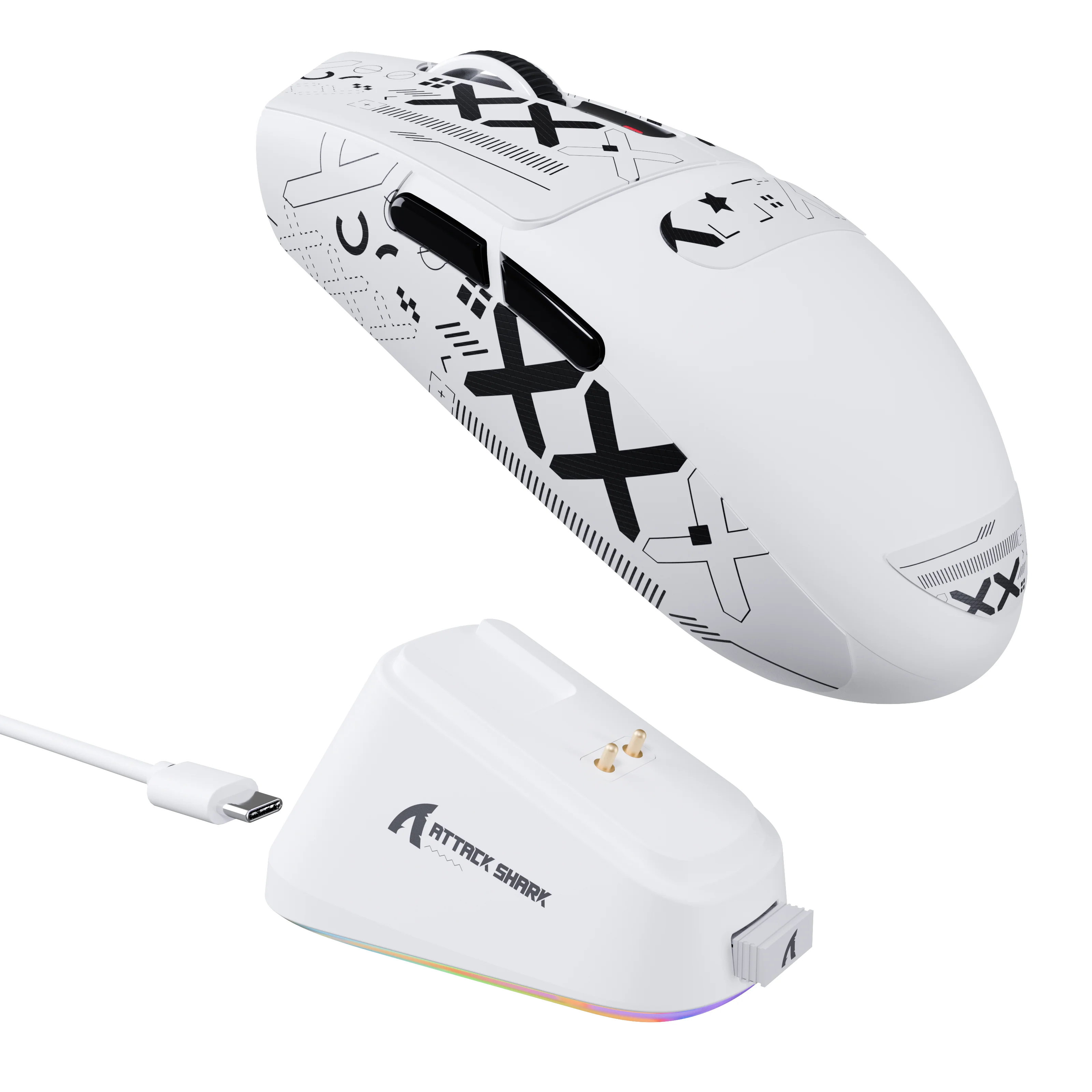 ATTACK SHARK G3PRO Tri-mode Wireless Gaming Mouse with Charge Dock 25000 DPI Ultra Lightweight