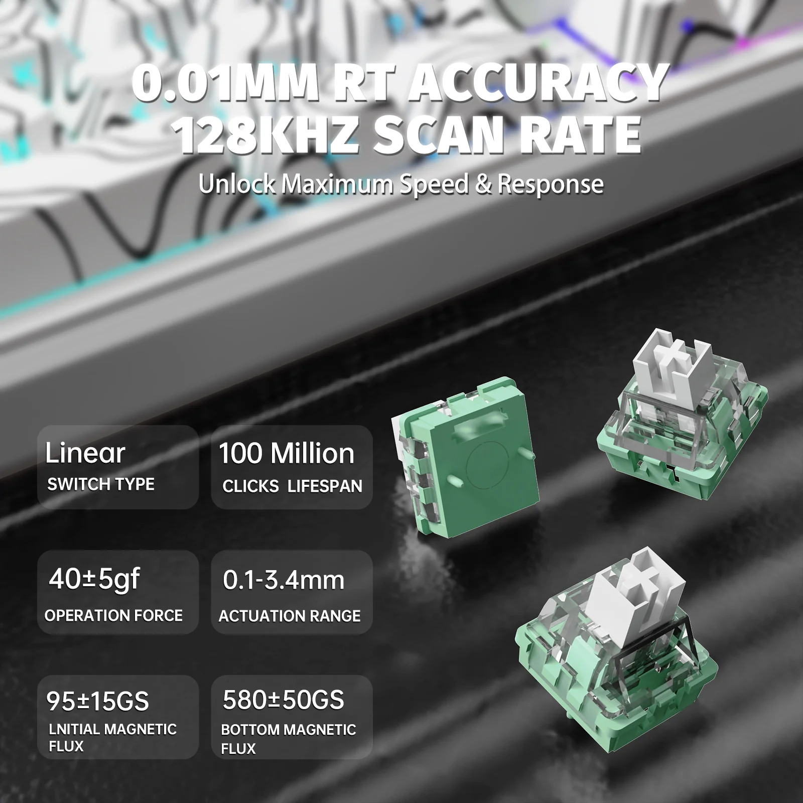 ATTACK SHARK X65PRO HE Wireless Rapid Trigger Keyboard Magnetic Switch 14 ATTACK SHARK X65PRO HE Wireless Rapid Trigger Keyboard Magnetic Switch