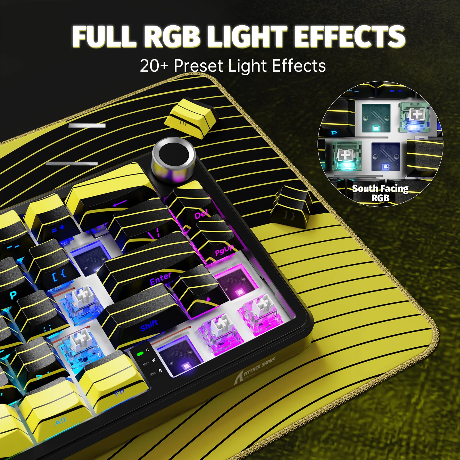 ATTACK SHARK X65PRO HE Wireless Rapid Trigger Keyboard Magnetic Switch 22 ATTACK SHARK X65PRO HE Wireless Rapid Trigger Keyboard Magnetic Switch