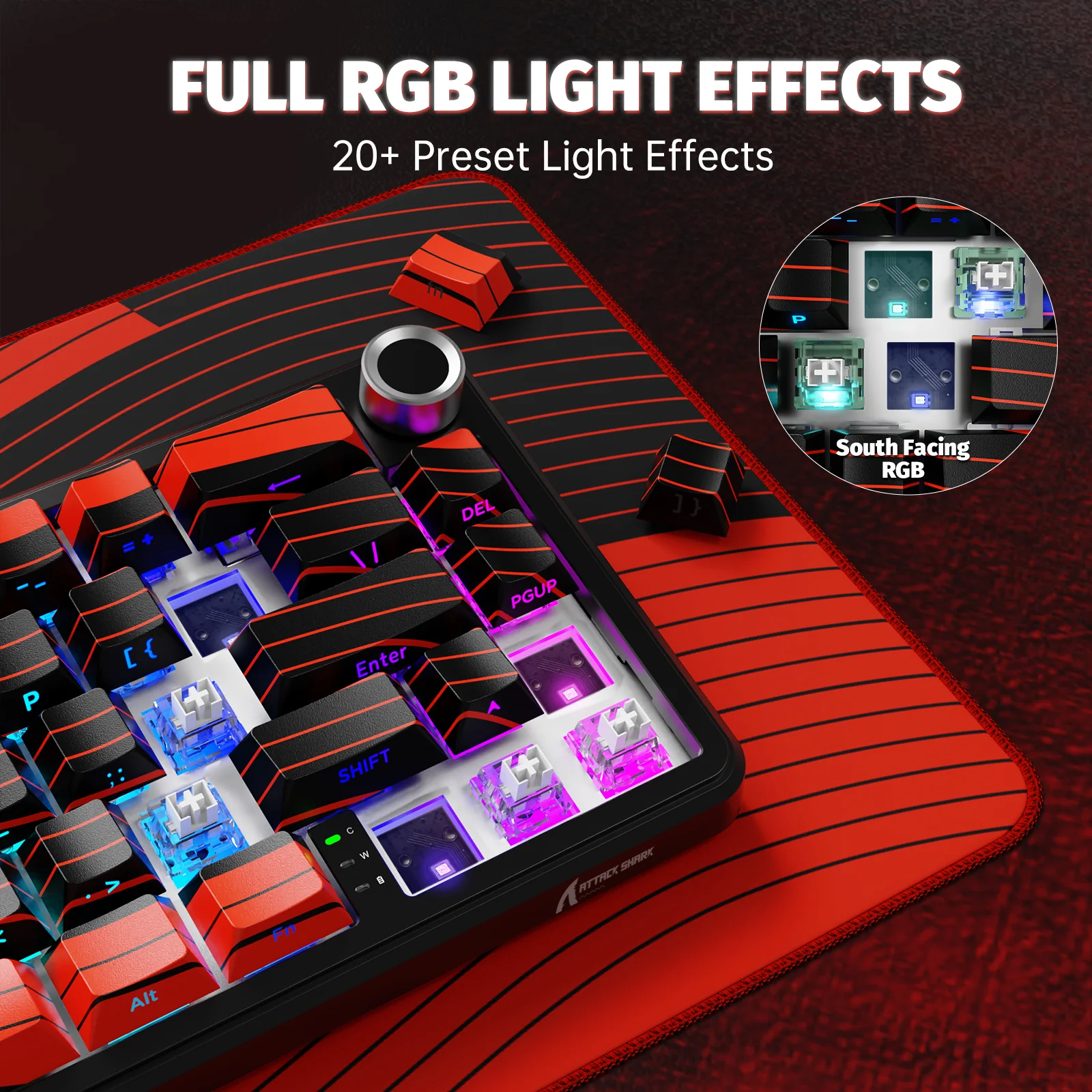 ATTACK SHARK X65PRO HE Wireless Rapid Trigger Keyboard Magnetic Switch 23 ATTACK SHARK X65PRO HE Wireless Rapid Trigger Keyboard Magnetic Switch